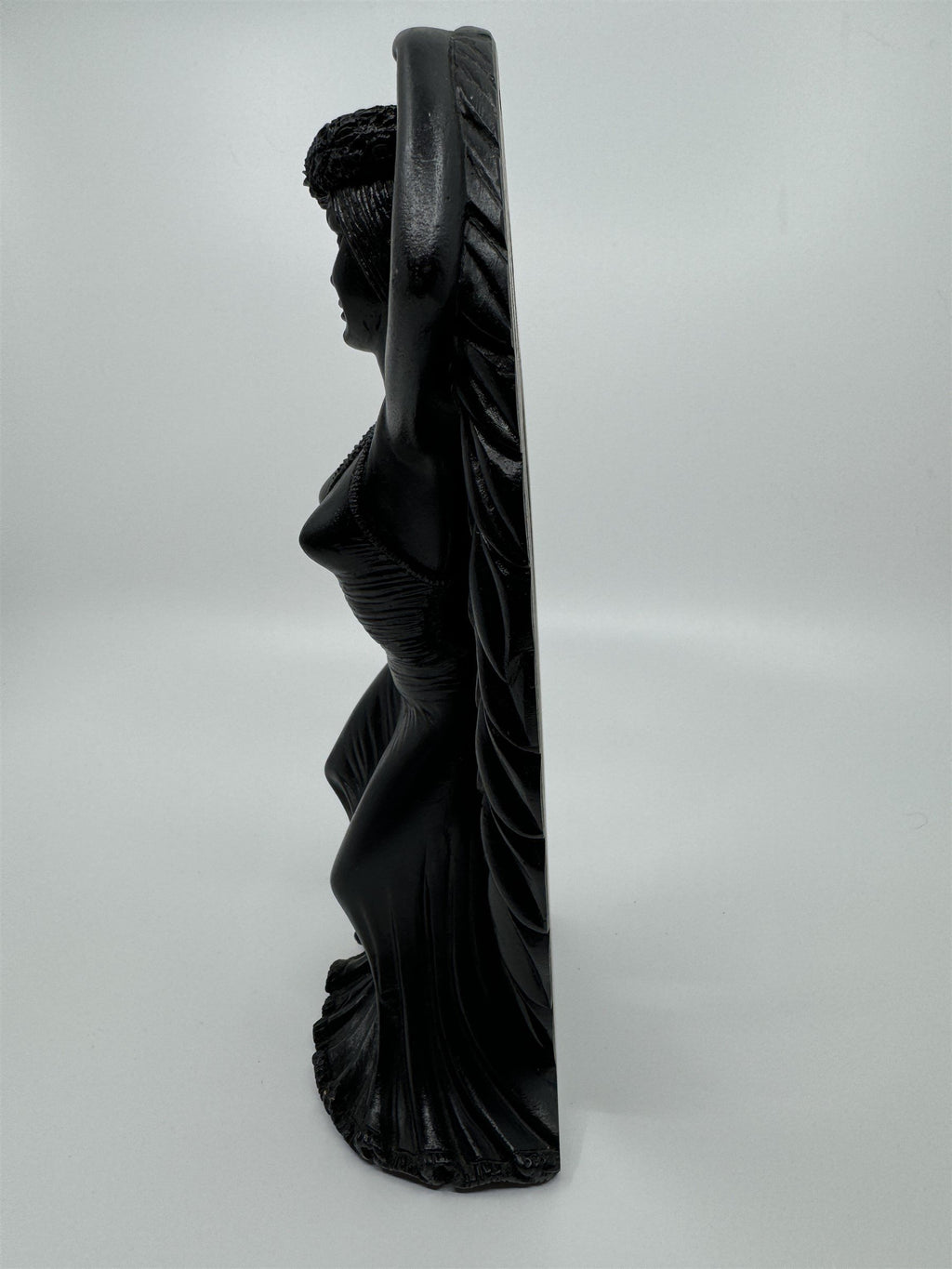 Vintage Coco Joe's Hawaiian Tiki Hula Girl Dancer Black Lava Stone 10" Figurine