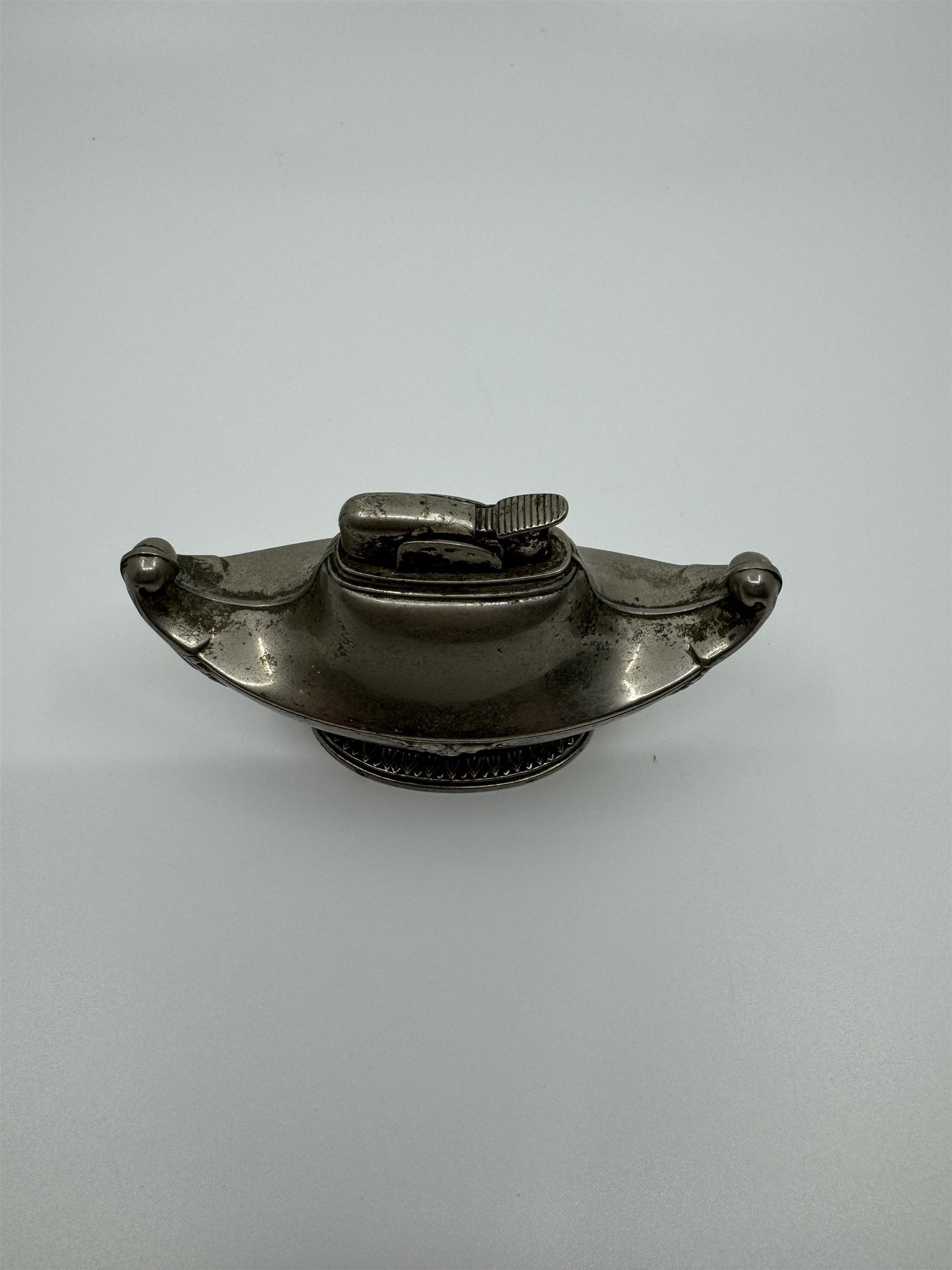 Vintage Evans Magic Genie Lamp Cigarette Make a Wish Lighter Silver Tone