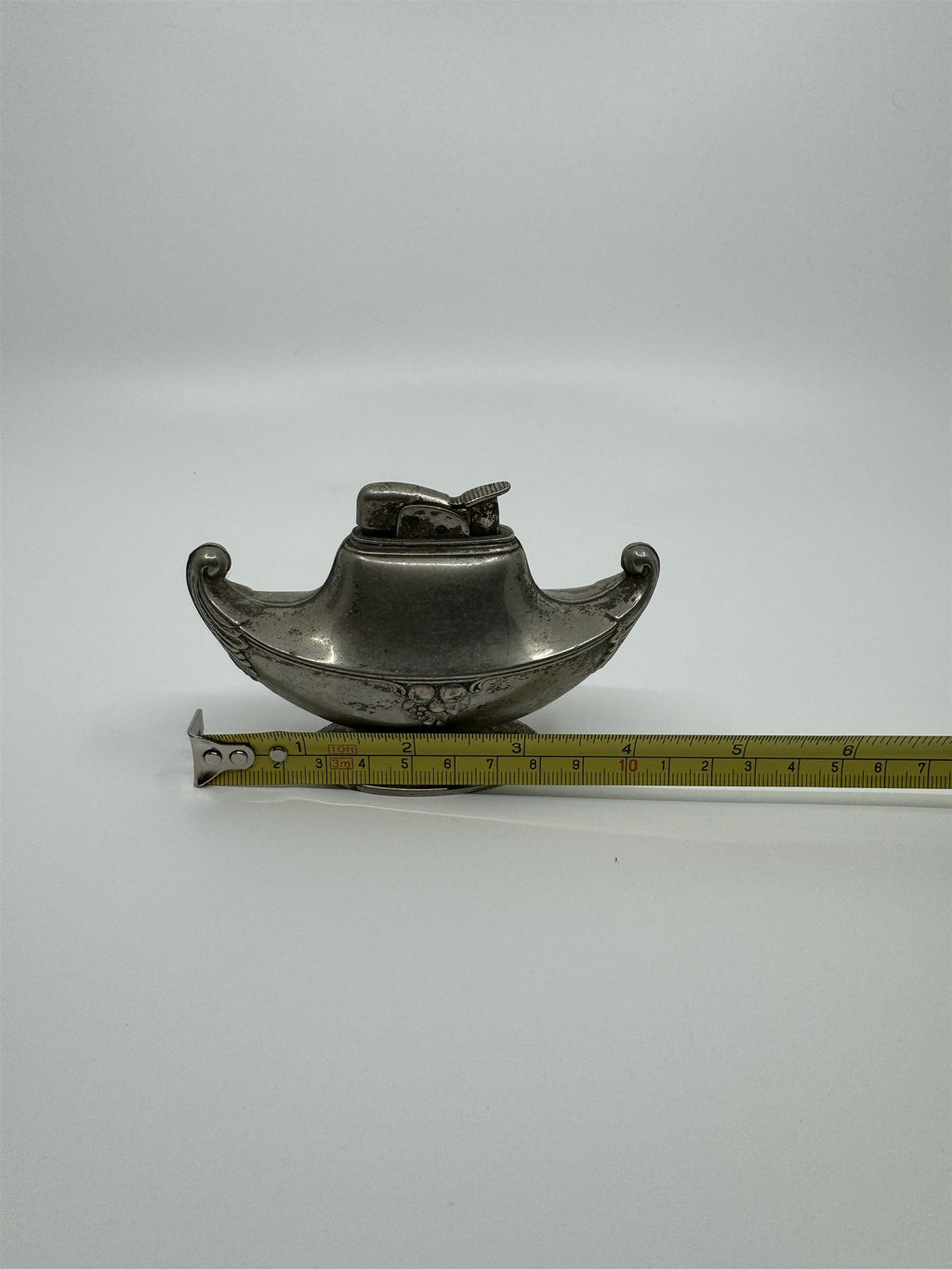 Vintage Evans Magic Genie Lamp Cigarette Make a Wish Lighter Silver Tone