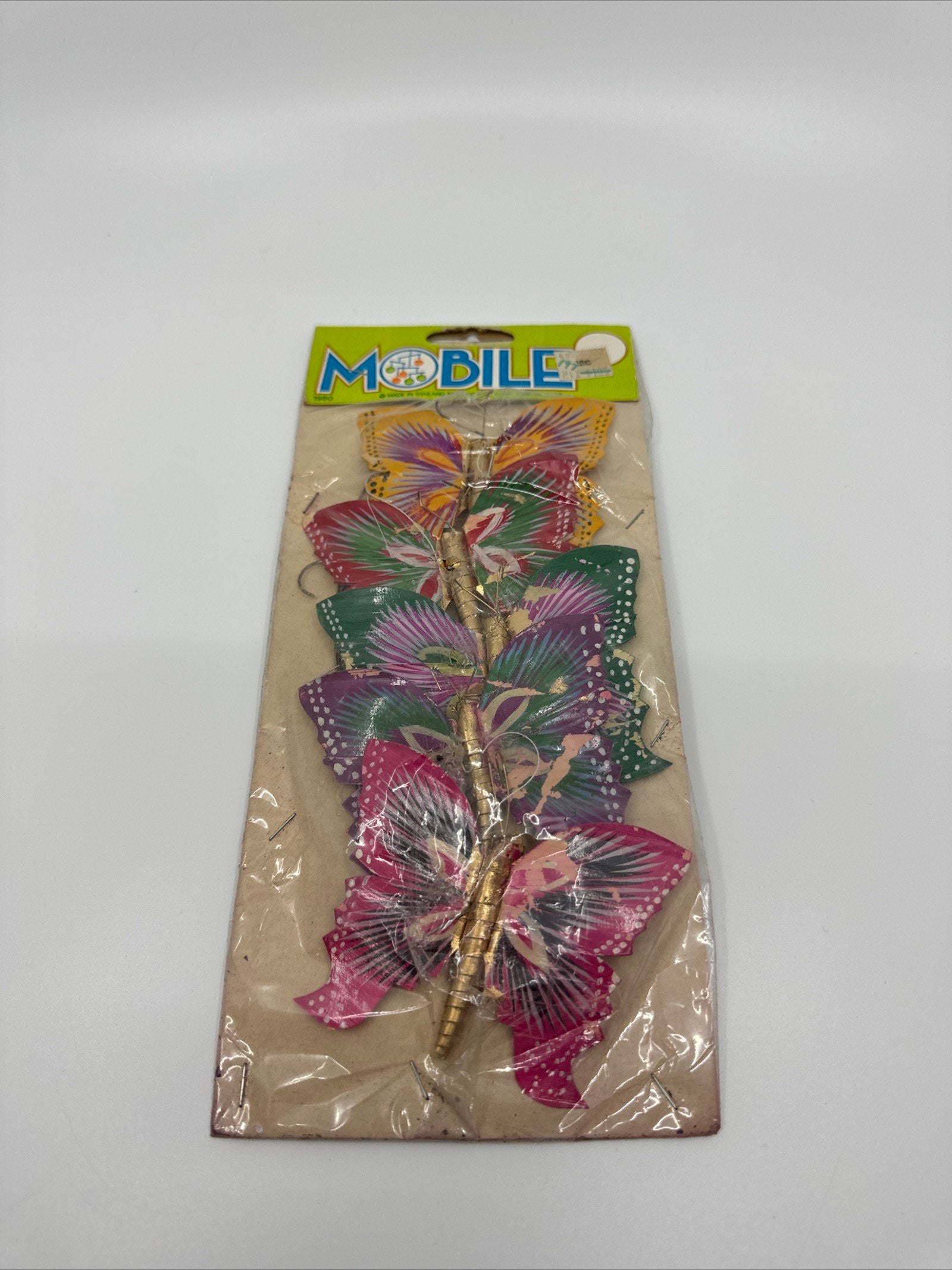 Vintage 1980 Butterfly Butterflies Mobile Decoration Thailand McCrory Corp York
