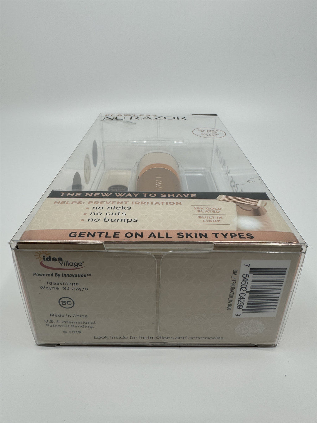 Finishing Touch Flawless Nu Razor Hypoallergenic Cordless Razor Gold
