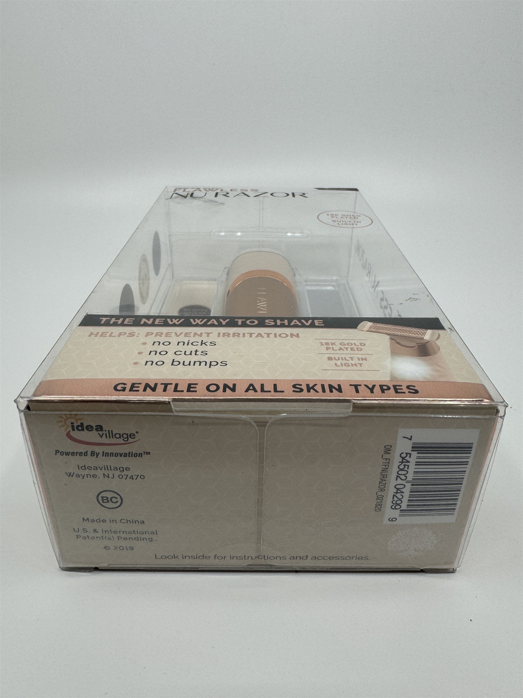 Finishing Touch Flawless Nu Razor Hypoallergenic Cordless Razor Gold