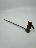 Vintage Metal Brass Candle Snuffer With Parrot Bird Toucan Drawn Twisted Metal