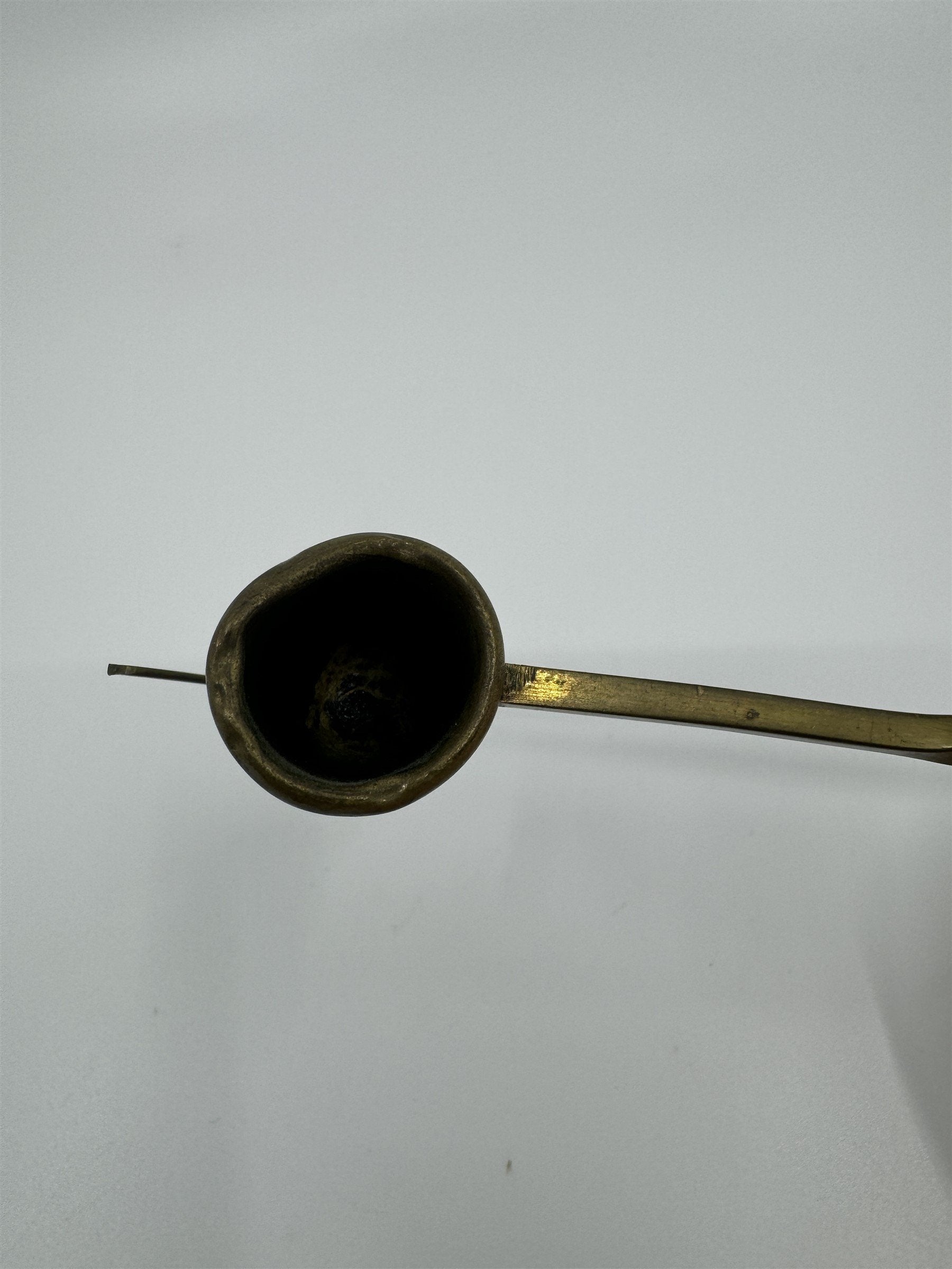 Vintage Metal Brass Candle Snuffer With Parrot Bird Toucan Drawn Twisted Metal