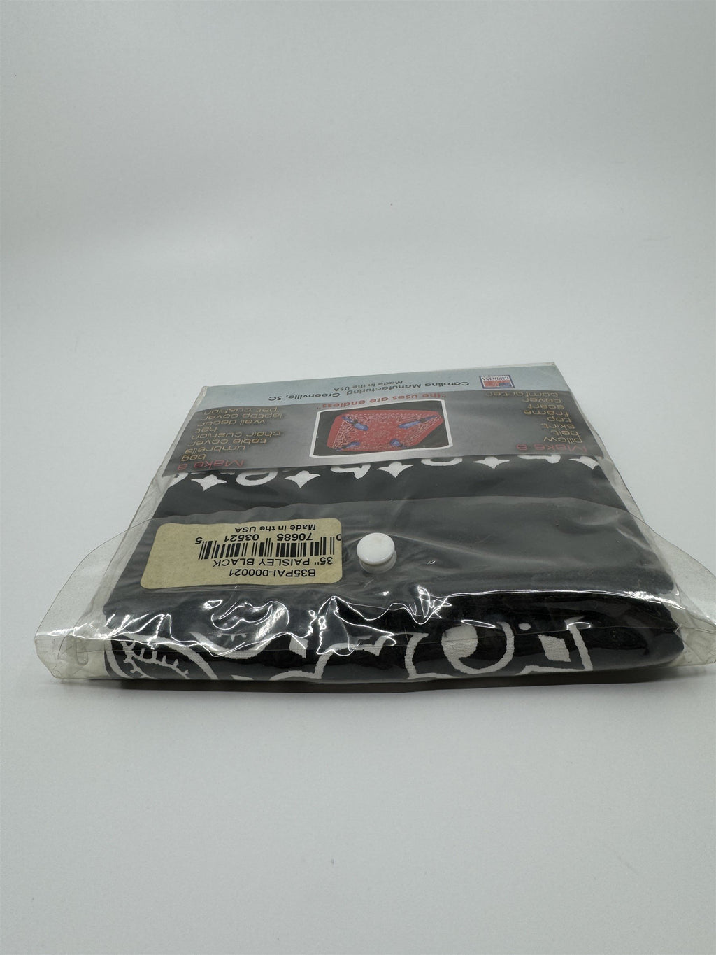 Giant-Danna 35" XL Bandanna Paisley Black USA Carolina Manf. Greenville SC NEW