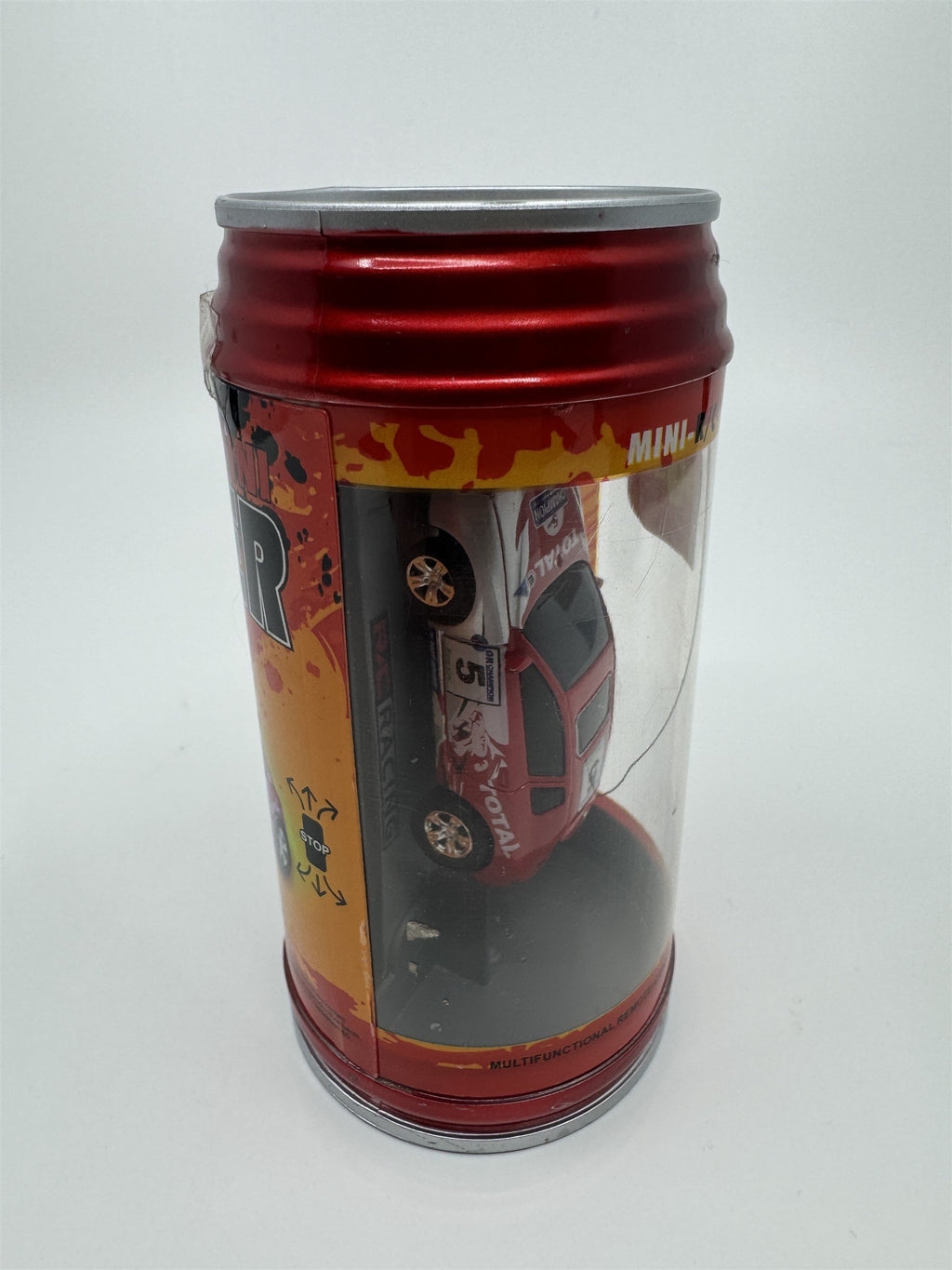 Mini Racer Remote Controlled Race Car RC Soda Can Race Car Red NEW