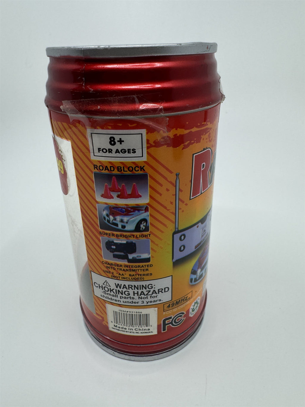 Mini Racer Remote Controlled Race Car RC Soda Can Race Car Red NEW