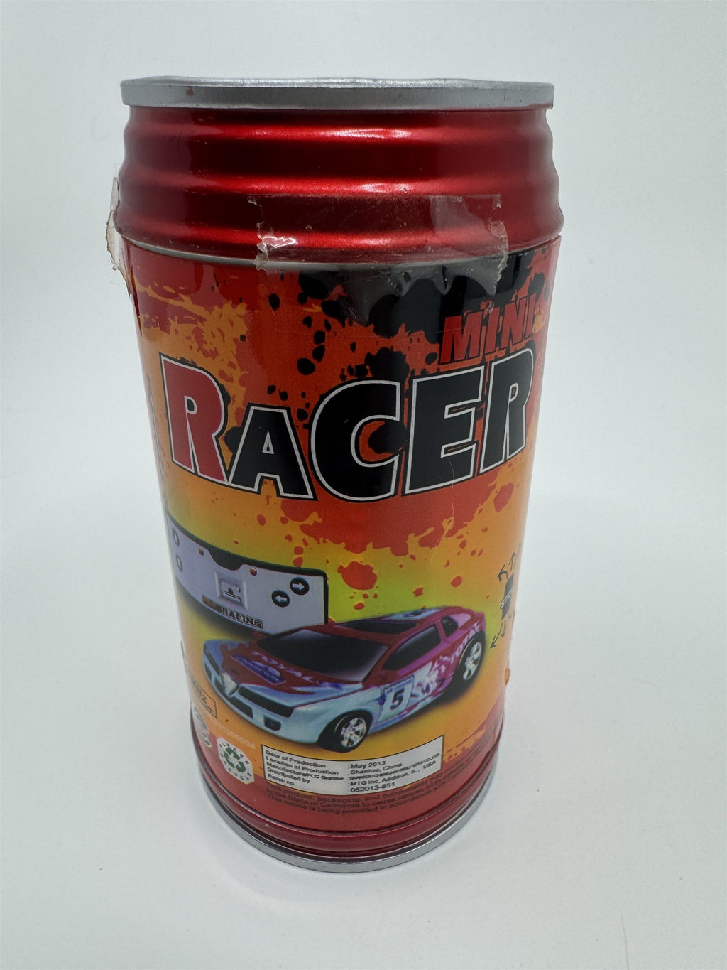 Mini Racer Remote Controlled Race Car RC Soda Can Race Car Red NEW
