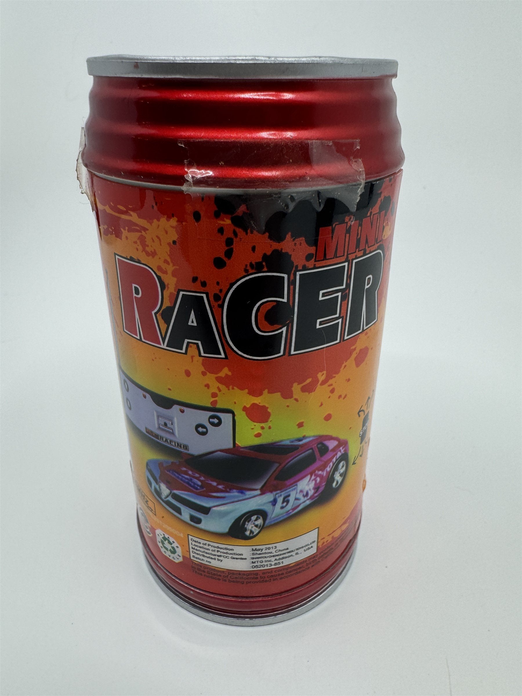 Mini Racer Remote Controlled Race Car RC Soda Can Race Car Red NEW