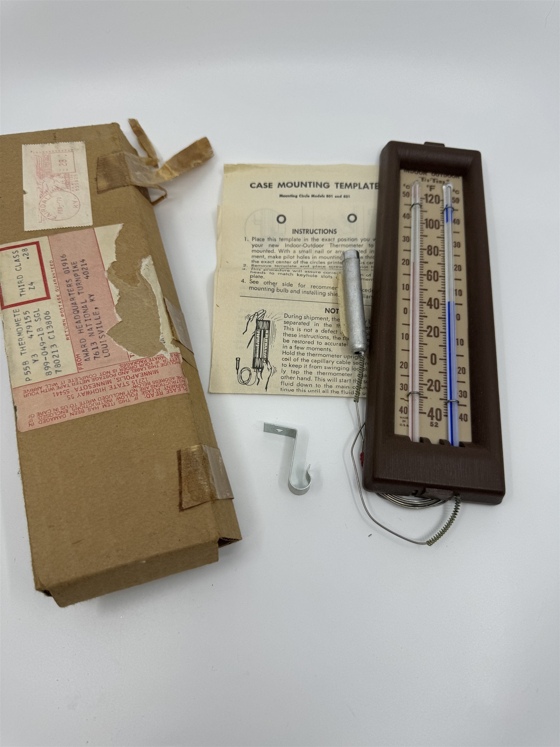 Vtg Tru-Temp #831 Indoor Outdoor Thermometer NOS NIB New Old Stock