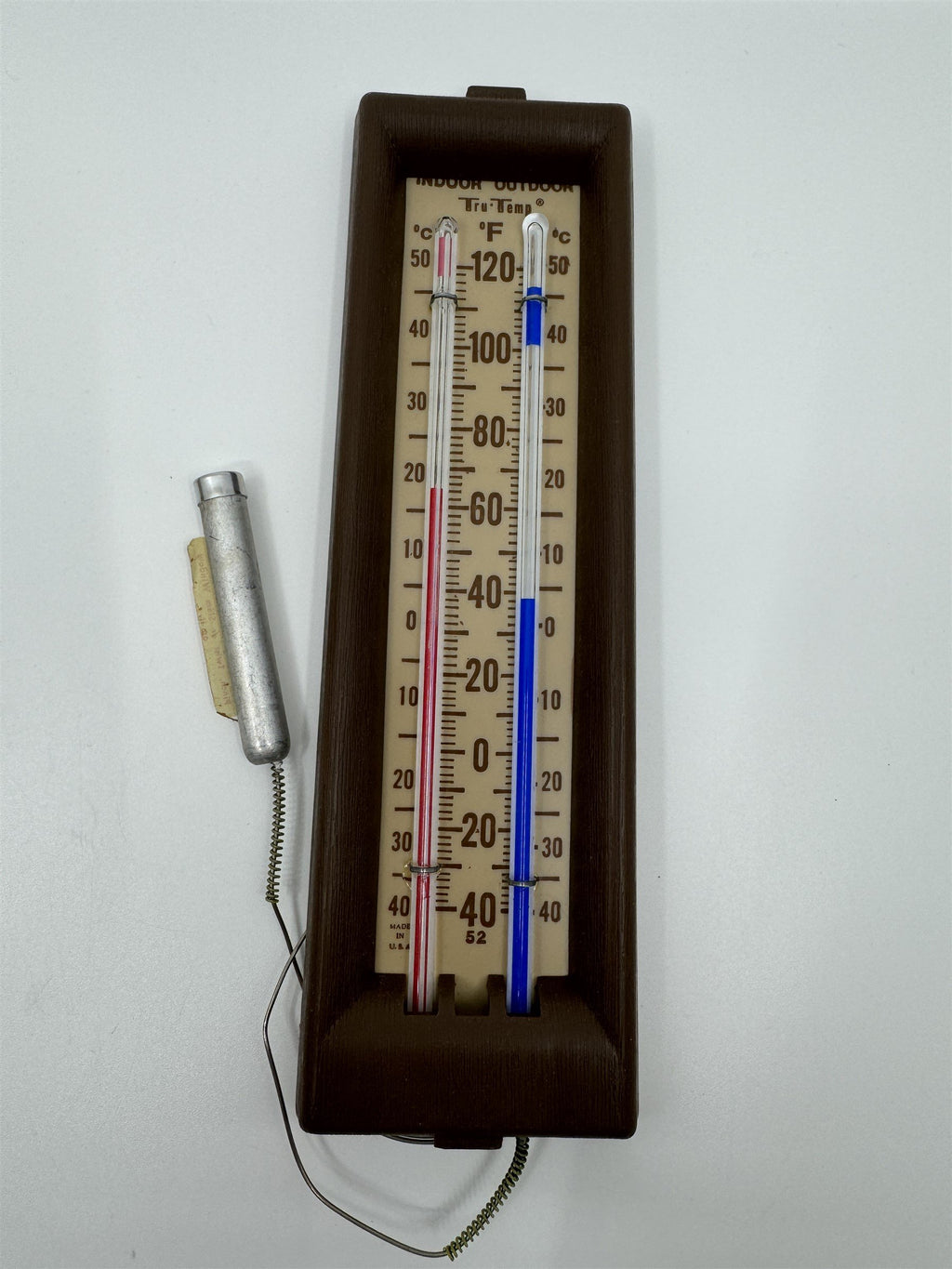 Vtg Tru-Temp #831 Indoor Outdoor Thermometer NOS NIB New Old Stock