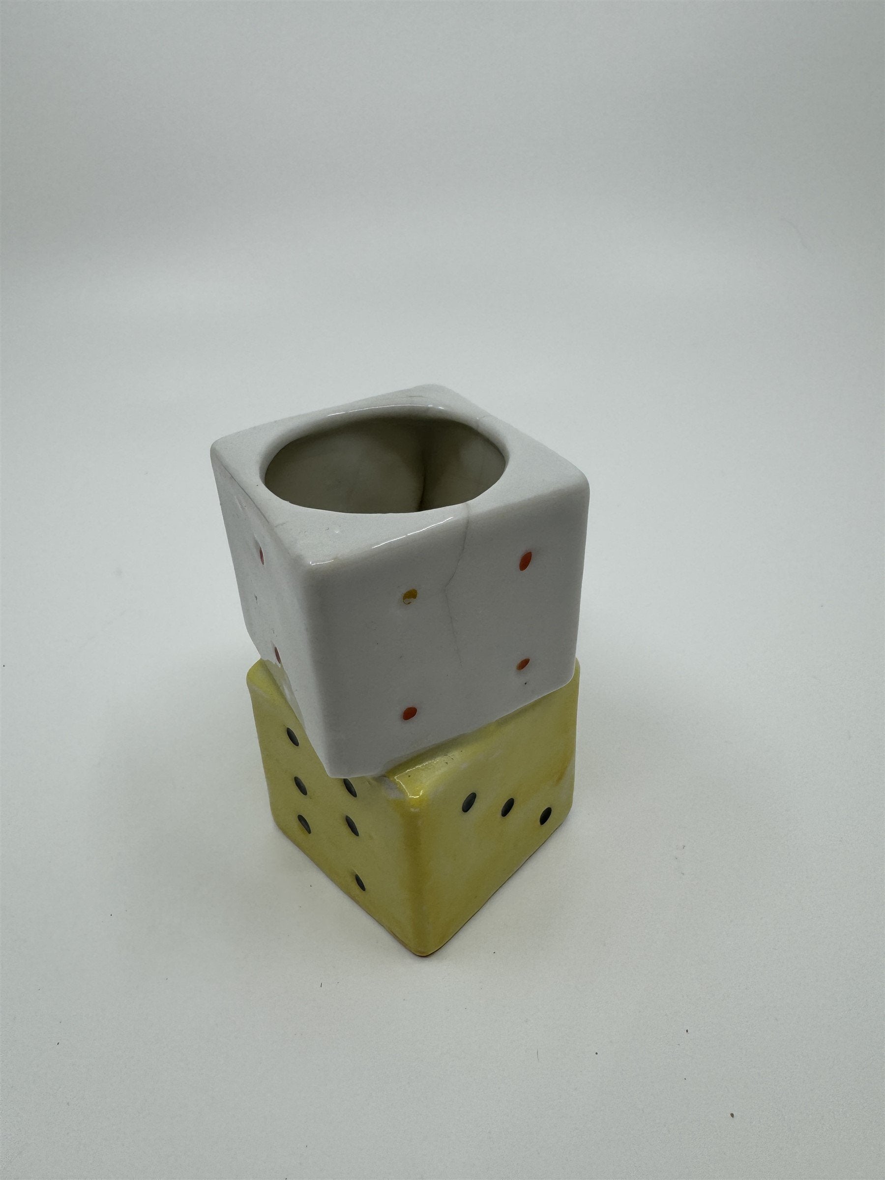 Baby Elephant With Dice Small Vintage Planter Toothbrush Holder 1950s JAPAN