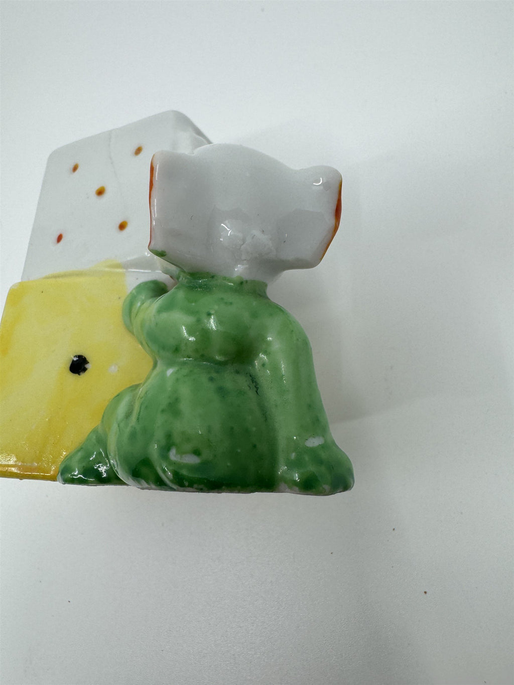 Baby Elephant With Dice Small Vintage Planter Toothbrush Holder 1950s JAPAN