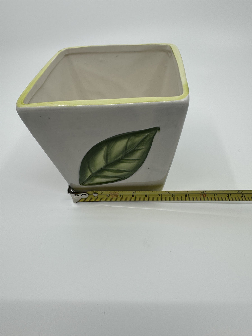 Vintage Ladybug Leaf Leaves Beetle Ceramic Planter