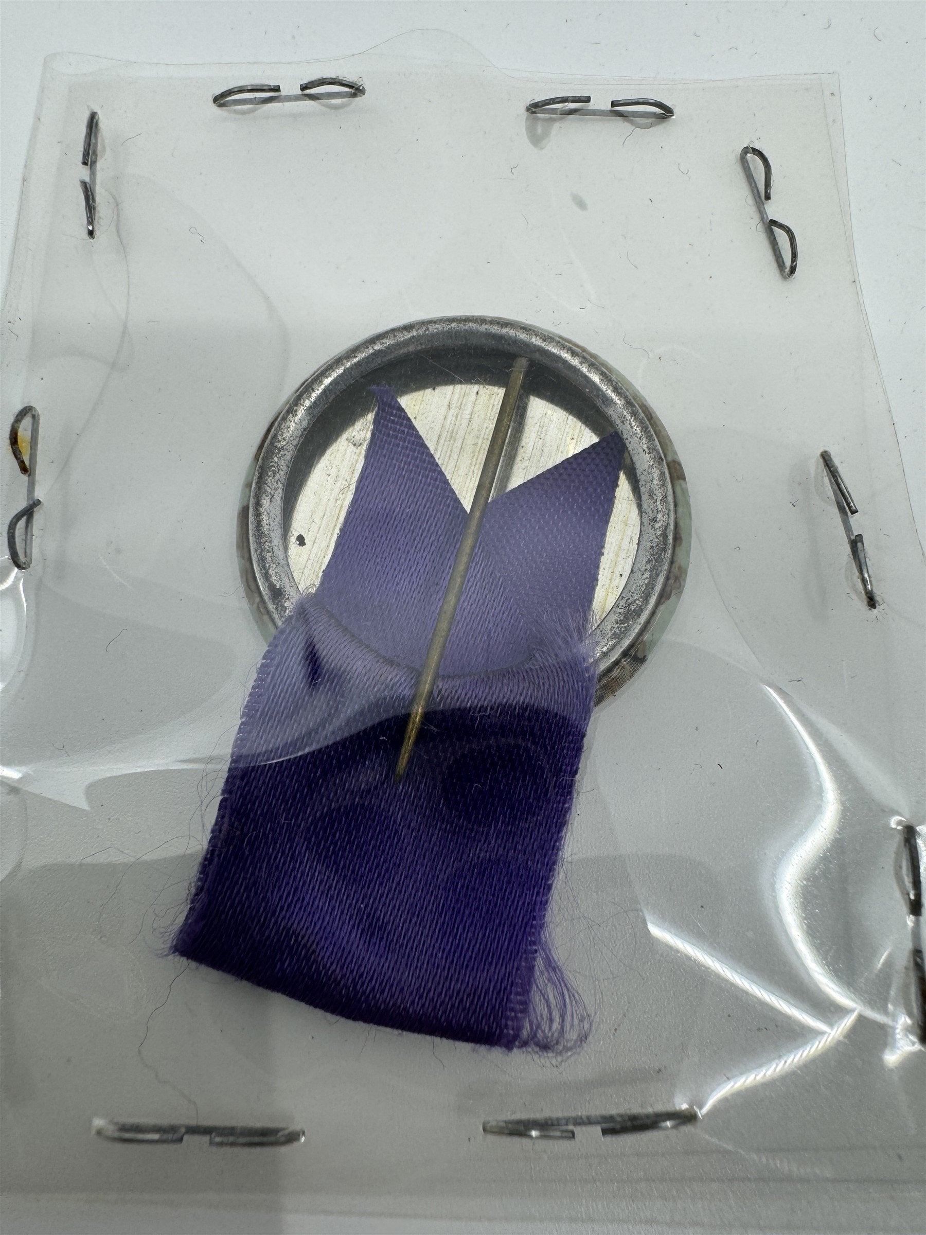 Vintage Gene Autry Ribbon Pin Country Music Memorabilia /w Purple Ribbon