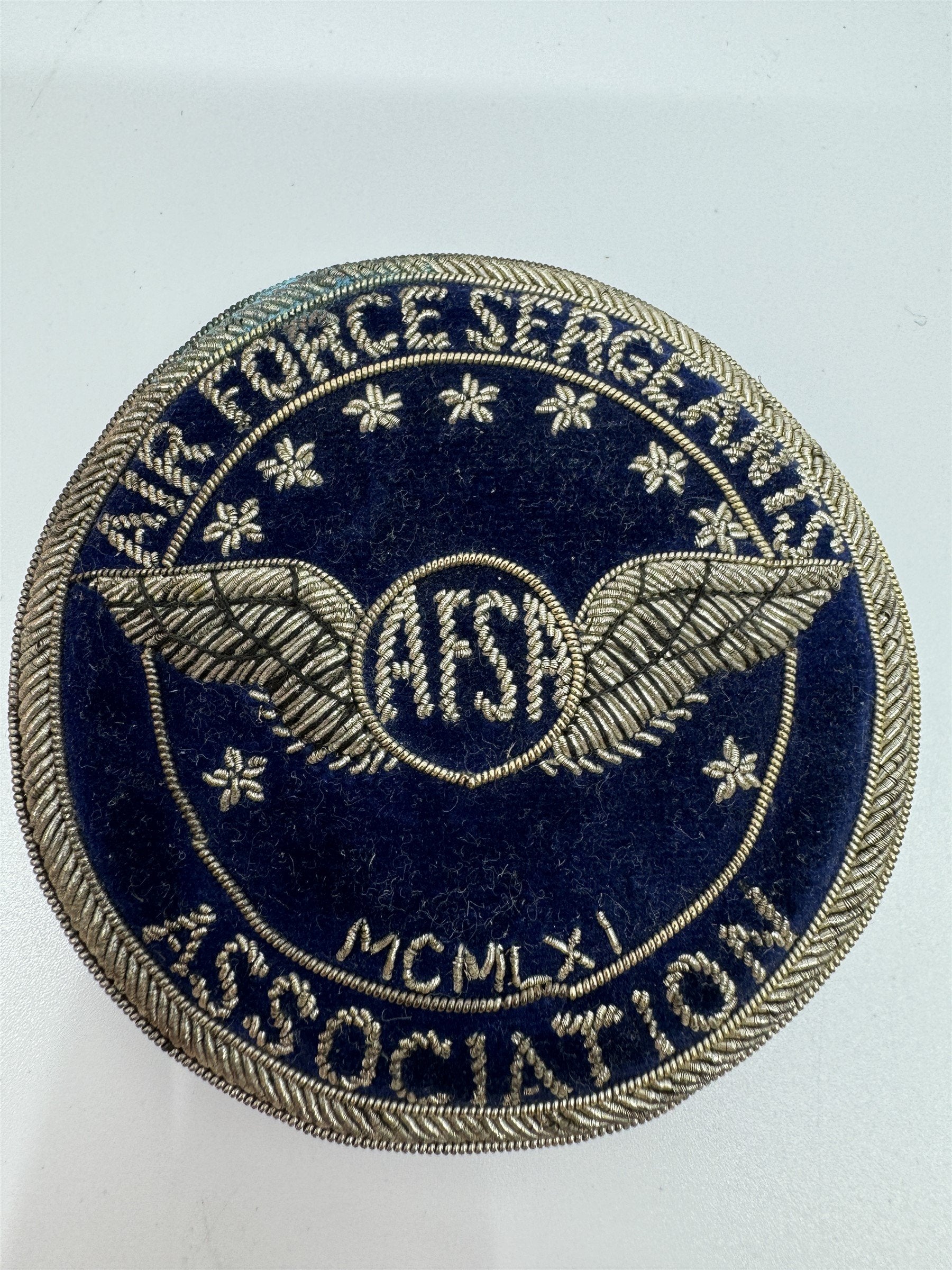 Vintage Air Force Sergeants Association AFSA MCMLXI Patch Triple-Pin Cloth