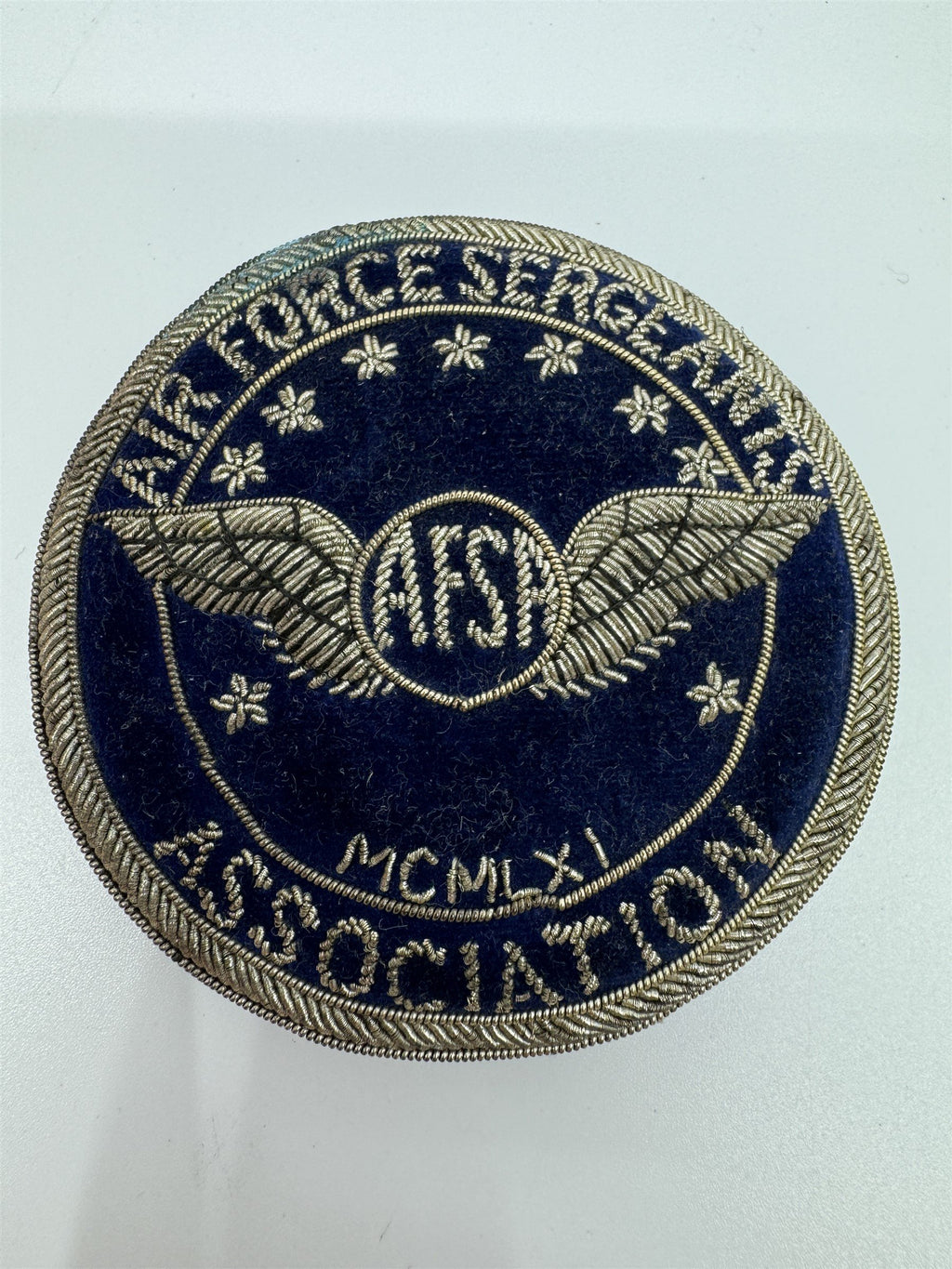 Vintage Air Force Sergeants Association AFSA MCMLXI Patch Triple-Pin Cloth