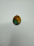 Vintage Virgin Mother Mary and Baby Jesus Child Amulet Medal for Necklace