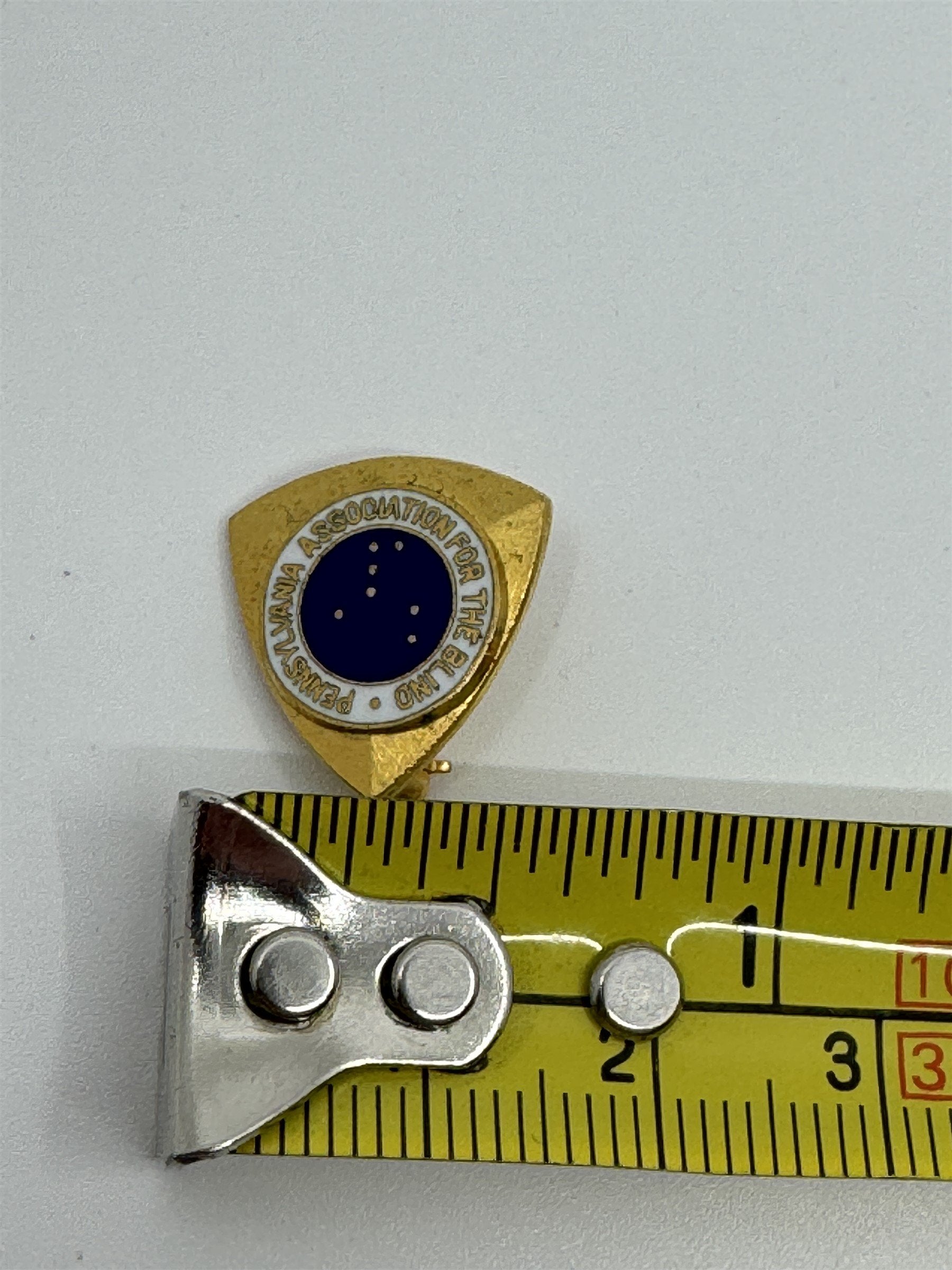 Vintage PA Pennsylvania Association for the Blind PAAB Lapel Pin Braille