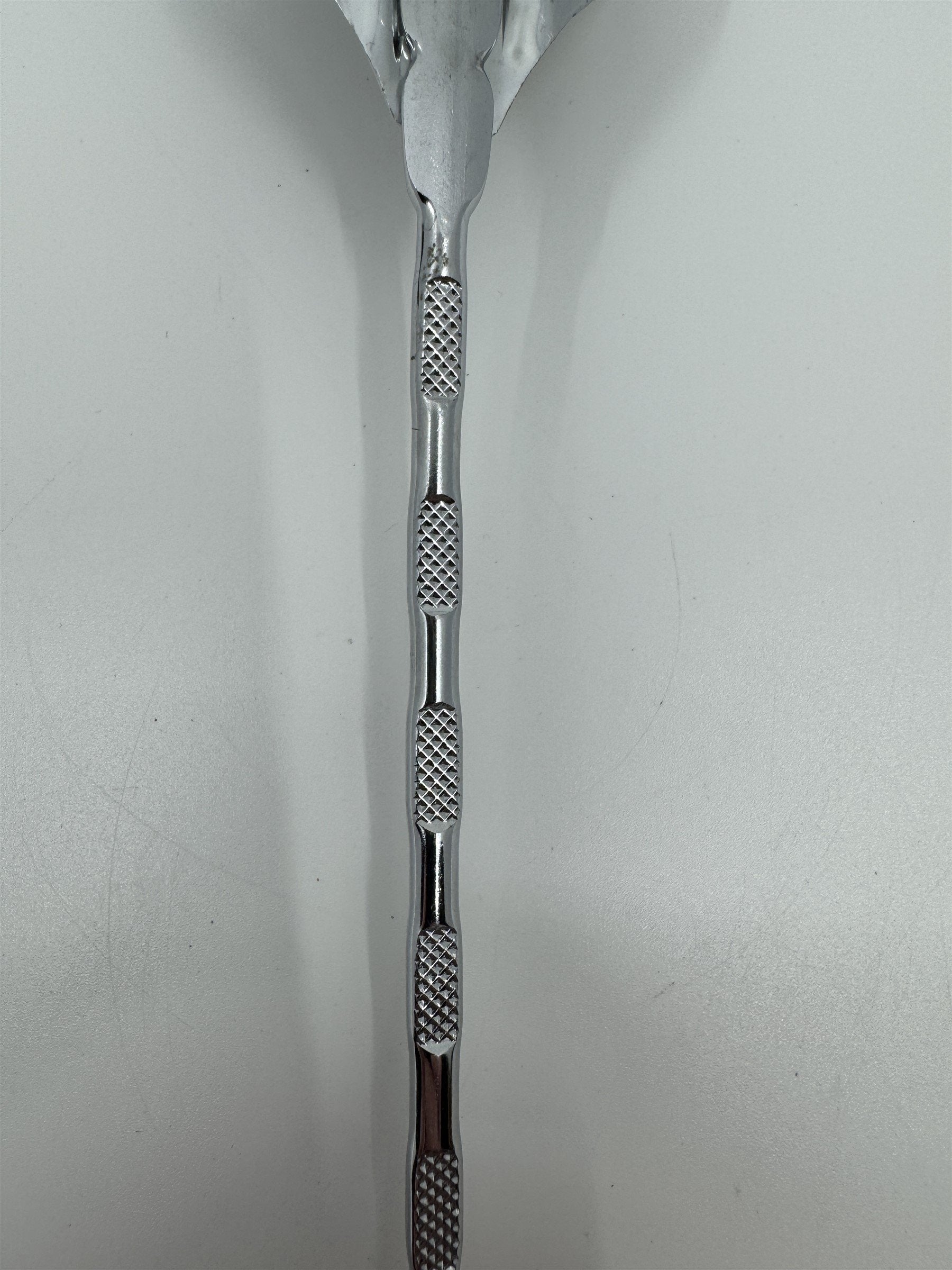 Vintage Nevco Cooking Serving Spoon Forged Stainless Steel Japan Red Handle