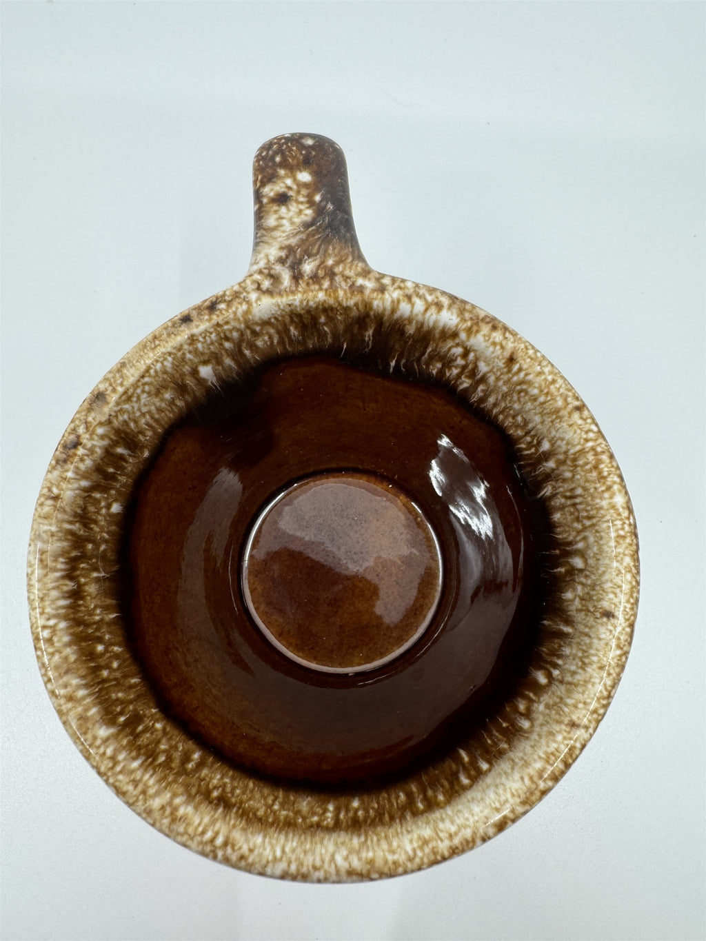 Set of 3 Hull USA Oven Proof Pottery Mug Widemouth Chocolate Drip Glaze Cups