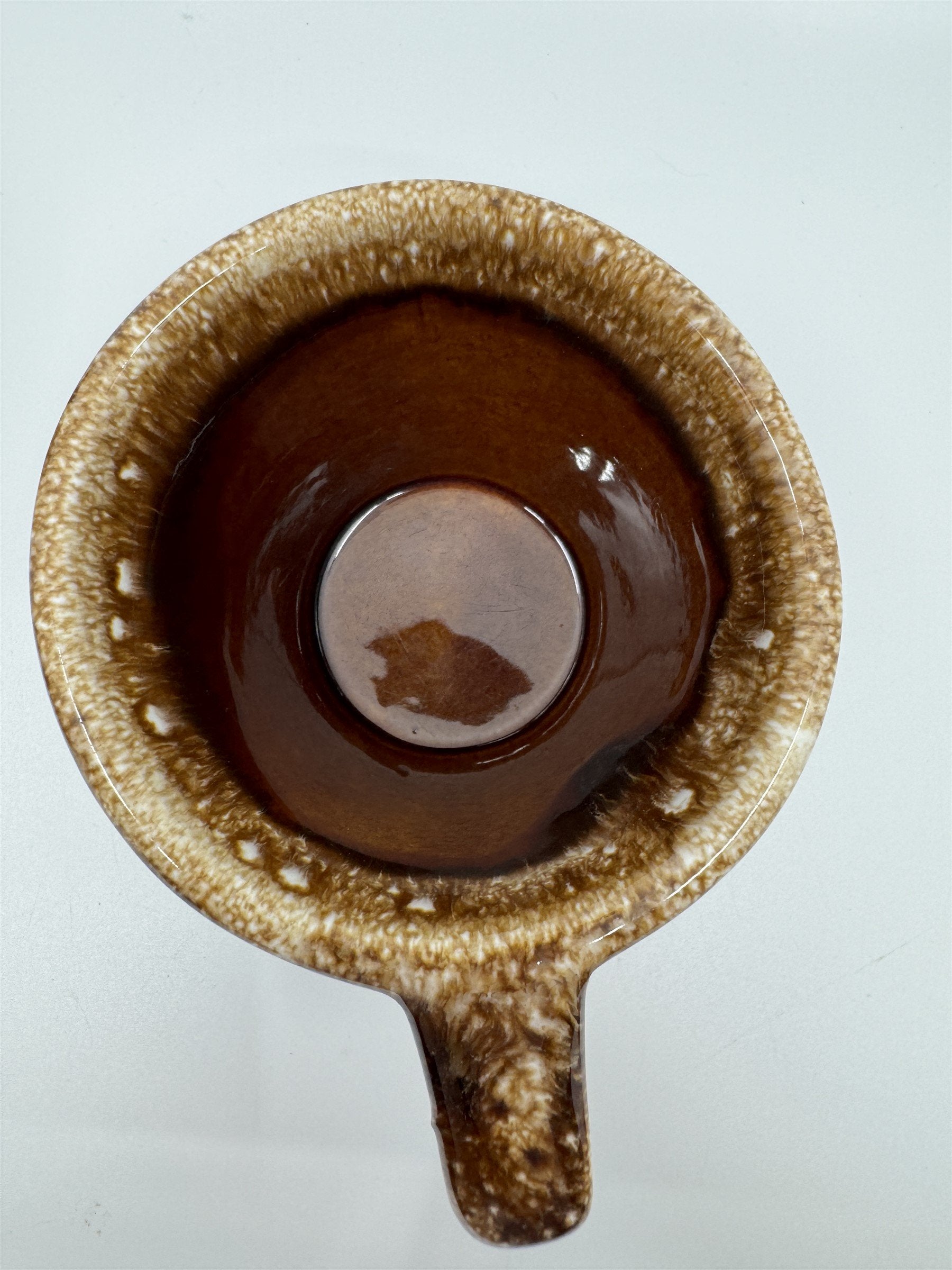 Set of 3 Hull USA Oven Proof Pottery Mug Widemouth Chocolate Drip Glaze Cups