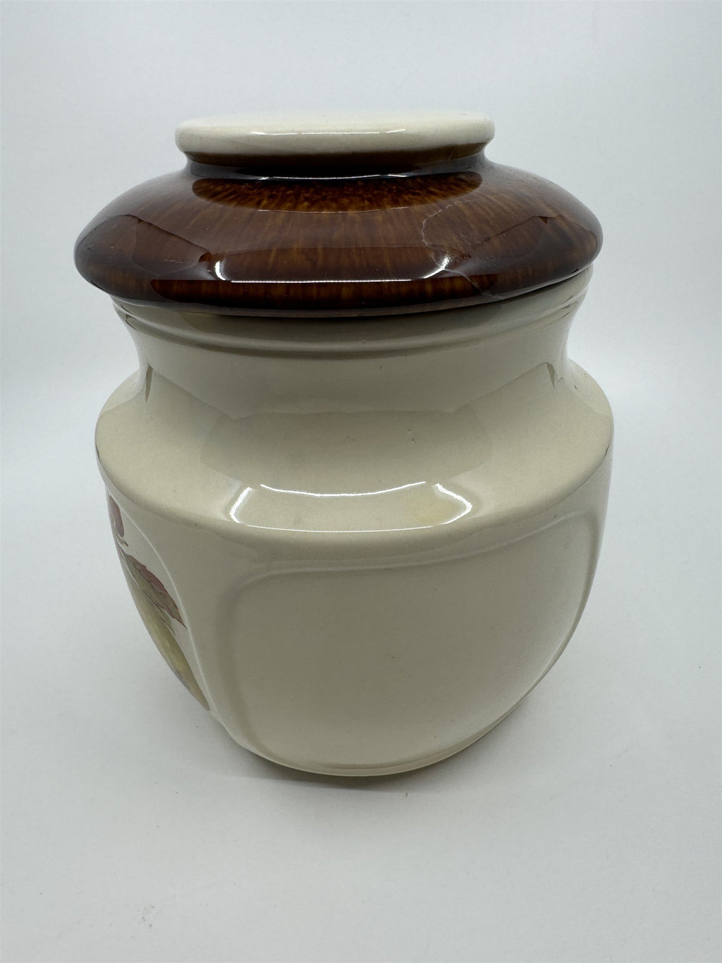 Vintage McCoy Cookie Jar #1123 Fruit Festival Ceramic Apples/Hazelnuts Kitchen