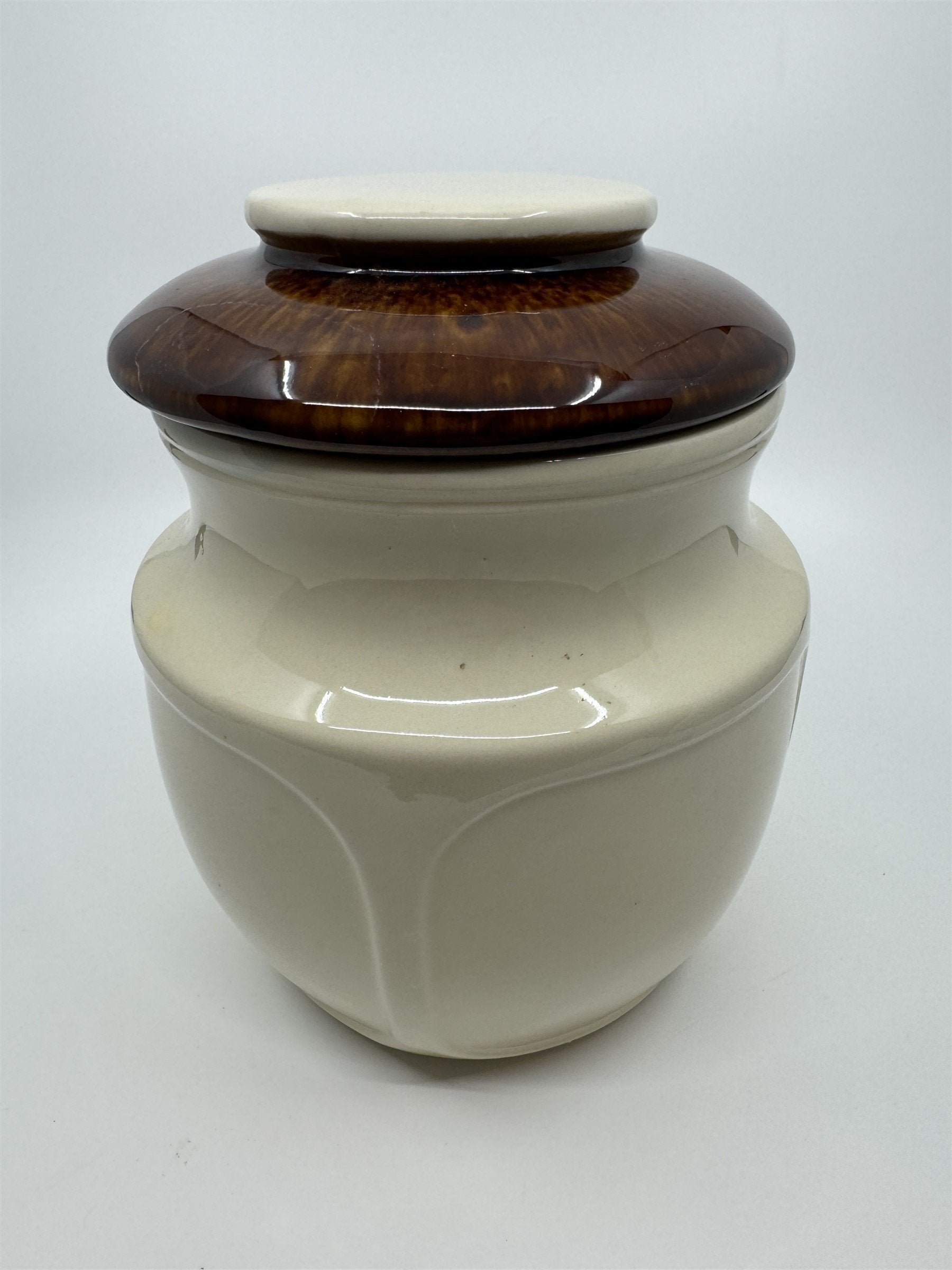 Vintage McCoy Cookie Jar #1123 Fruit Festival Ceramic Apples/Hazelnuts Kitchen
