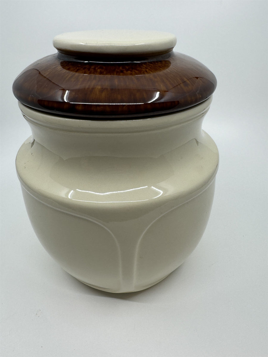 Vintage McCoy Cookie Jar #1123 Fruit Festival Ceramic Apples/Hazelnuts Kitchen