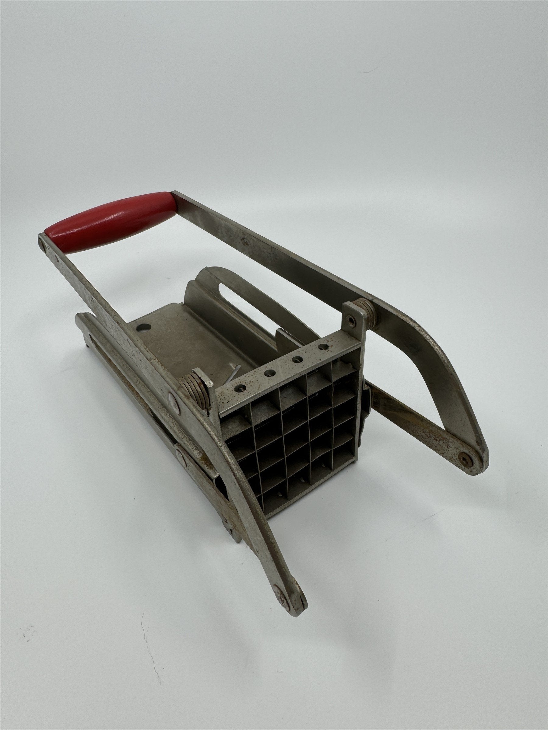 Vintage Potato Cutter Slicer Manual French Fry Machine Cutter Red