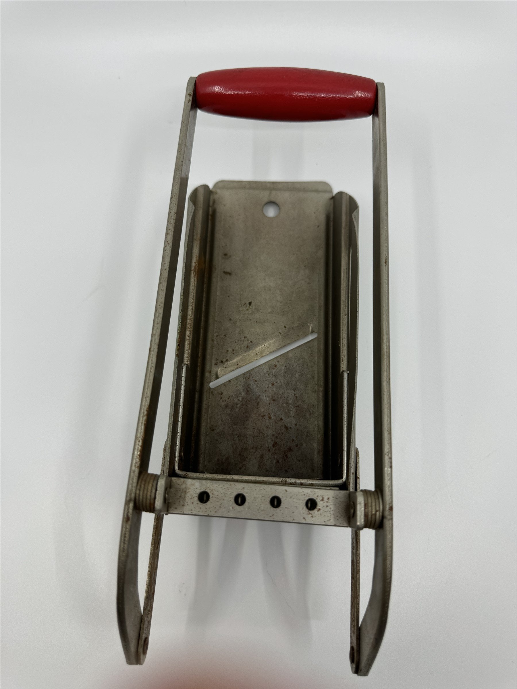 Vintage Potato Cutter Slicer Manual French Fry Machine Cutter Red