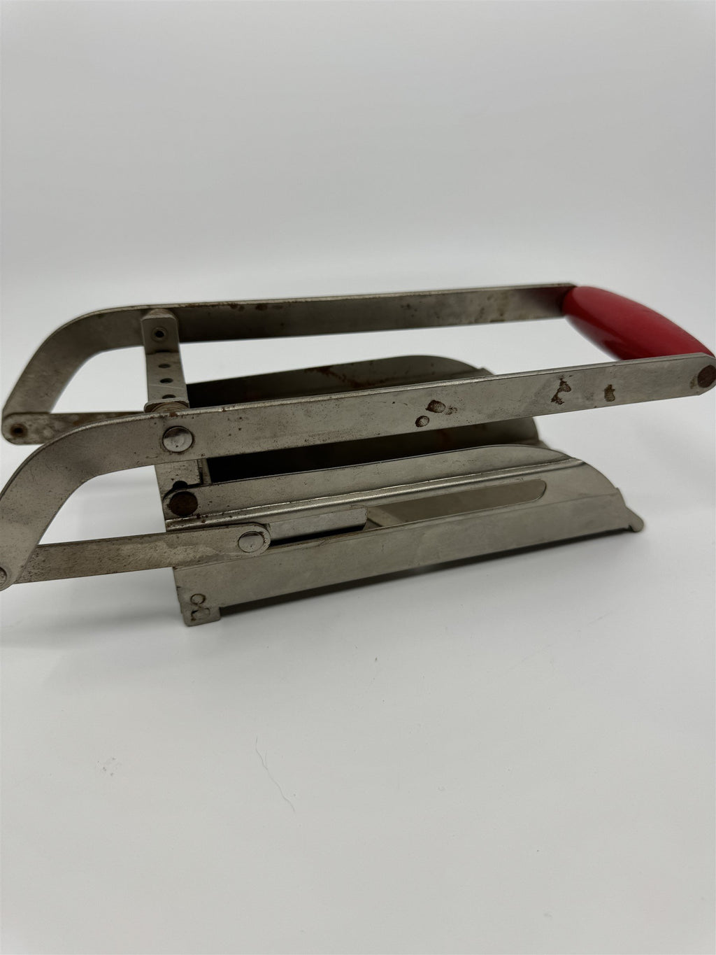 Vintage Potato Cutter Slicer Manual French Fry Machine Cutter Red