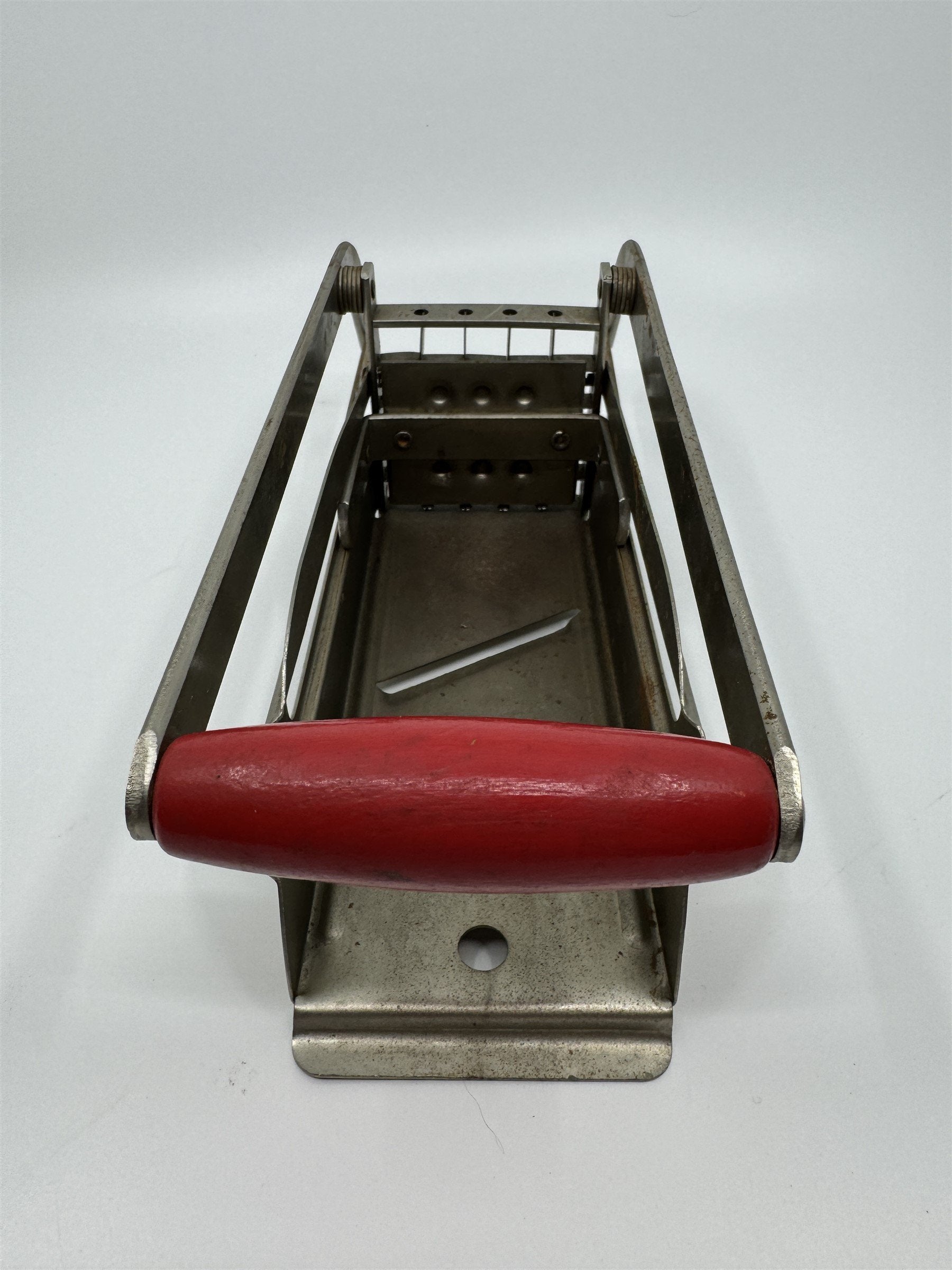 Vintage Potato Cutter Slicer Manual French Fry Machine Cutter Red