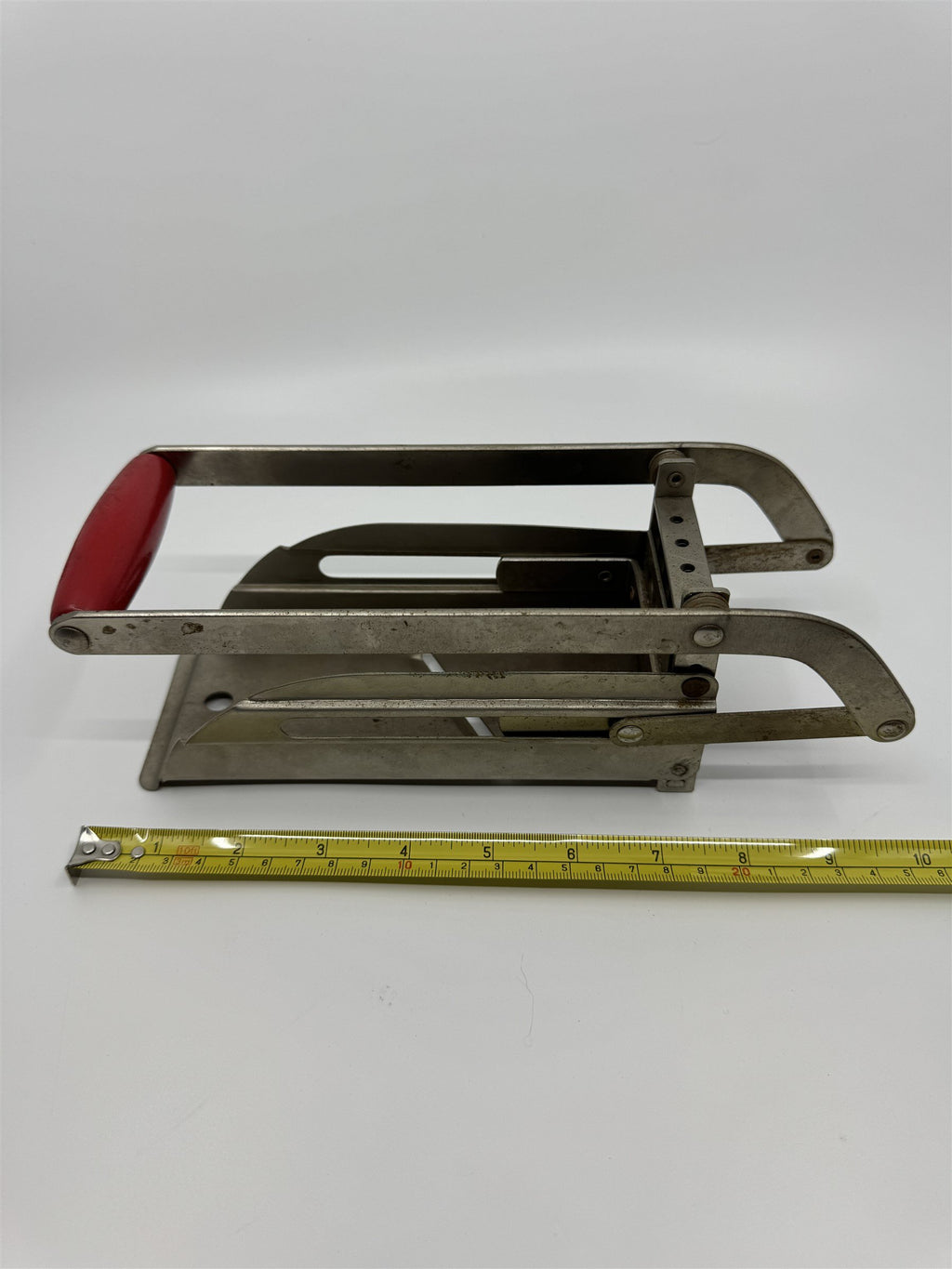 Vintage Potato Cutter Slicer Manual French Fry Machine Cutter Red