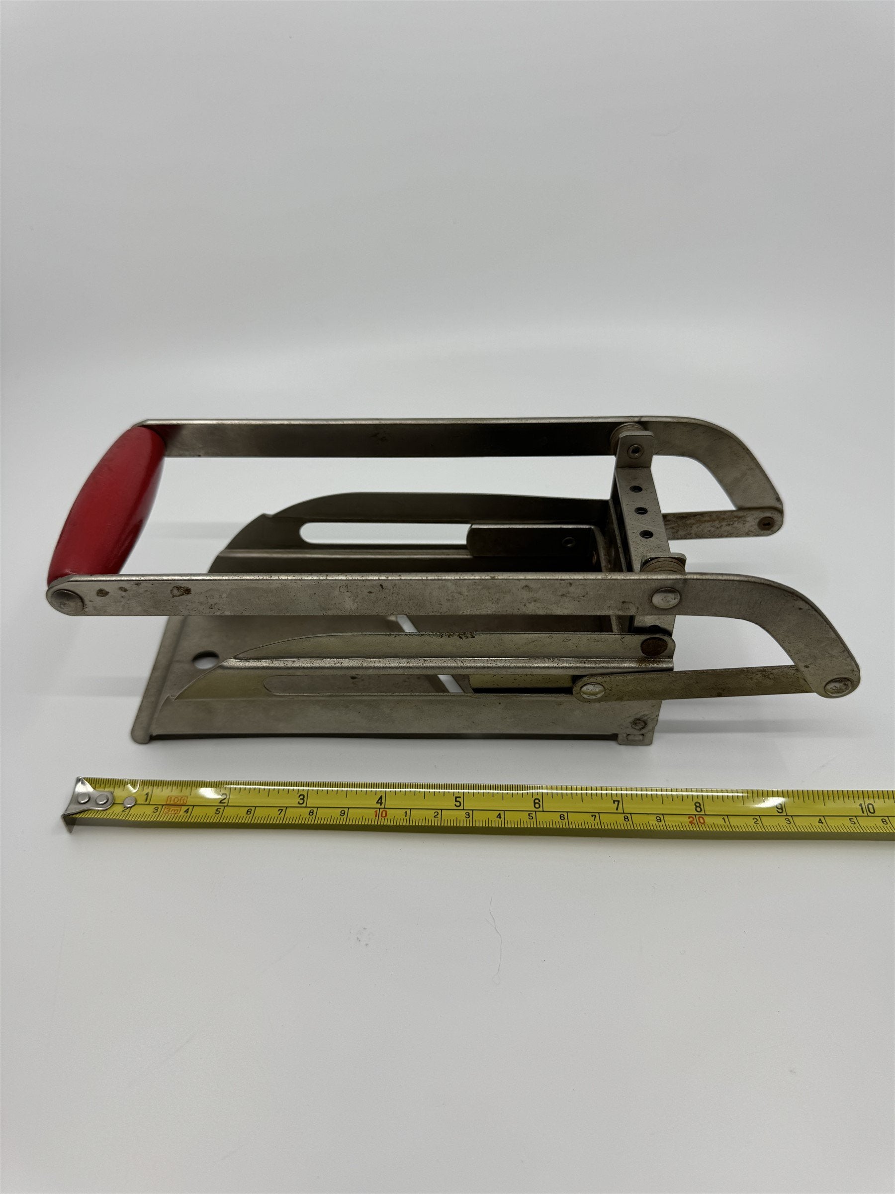 Vintage Potato Cutter Slicer Manual French Fry Machine Cutter Red
