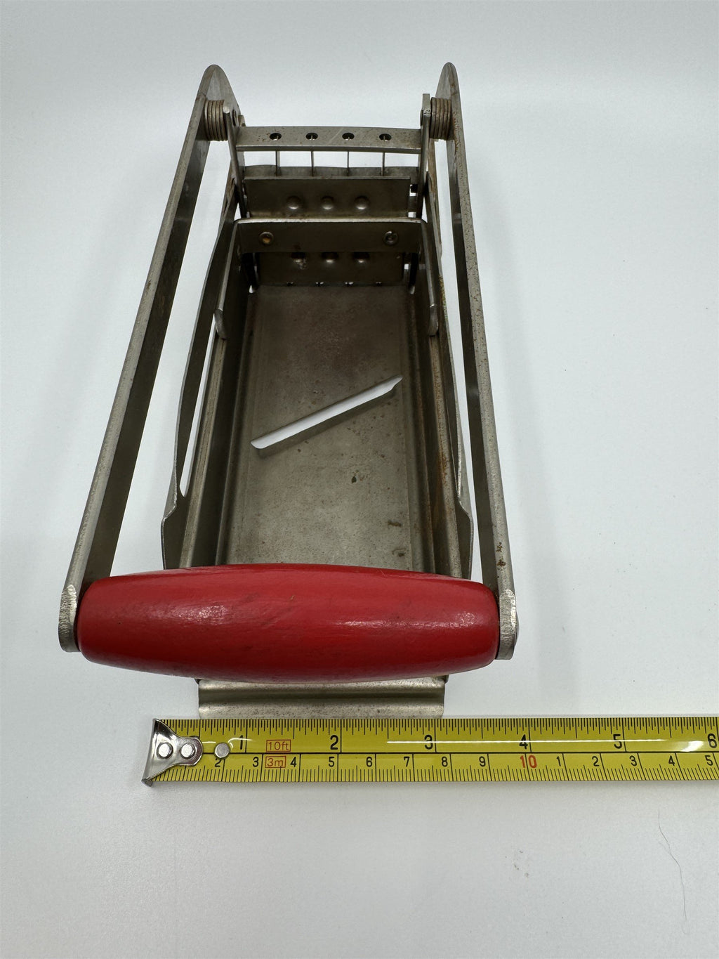 Vintage Potato Cutter Slicer Manual French Fry Machine Cutter Red