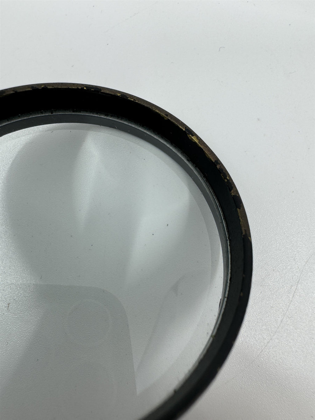 Vintage ATCO USA Magnifying Glass Reading Glass Black 2" Diameter (6" Tall)