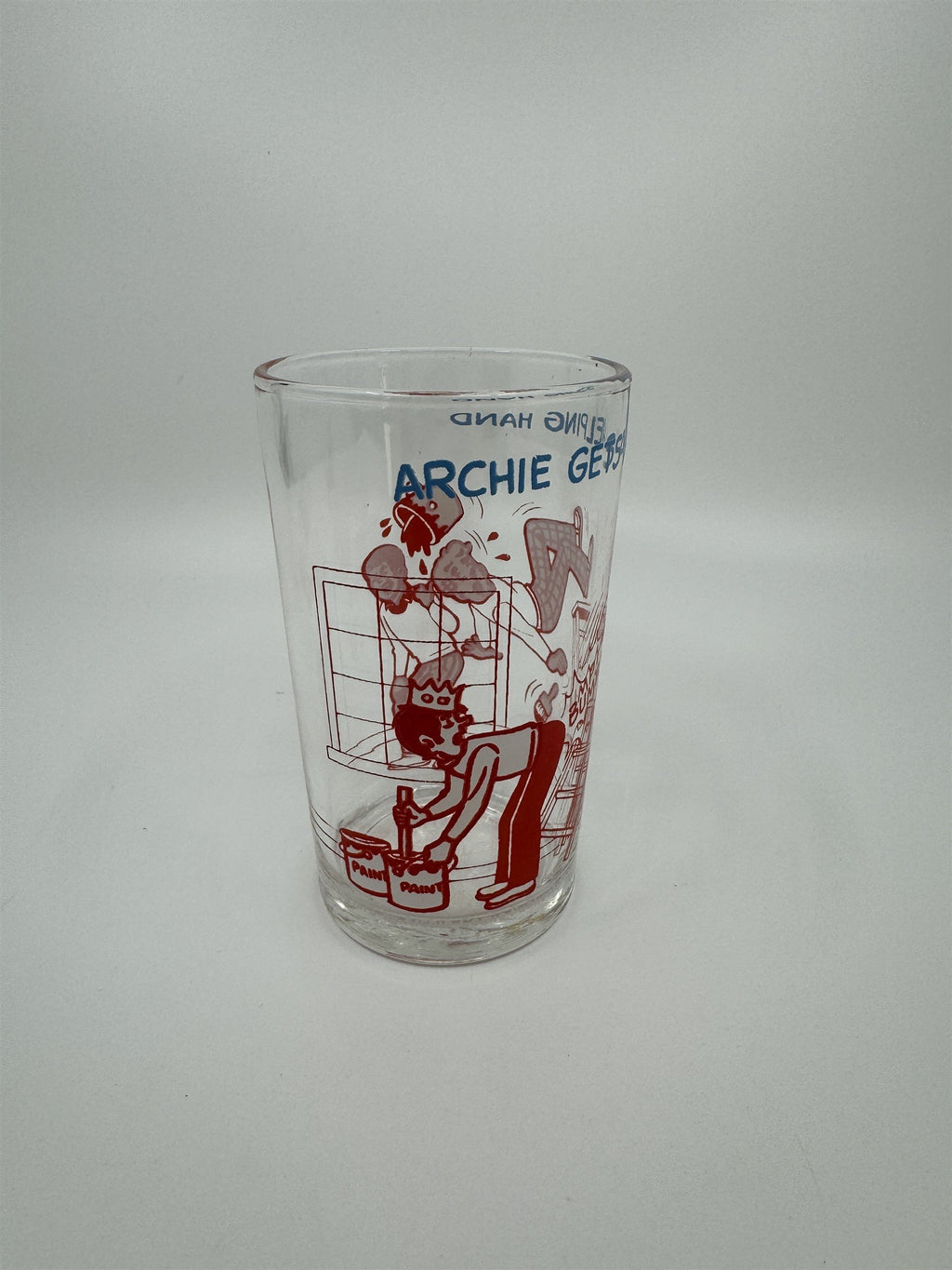 Vintage 1973 Archie Comic Jelly Glass Archie Gets a Helping Hand