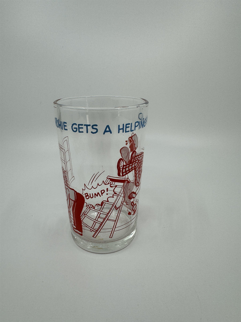 Vintage 1973 Archie Comic Jelly Glass Archie Gets a Helping Hand