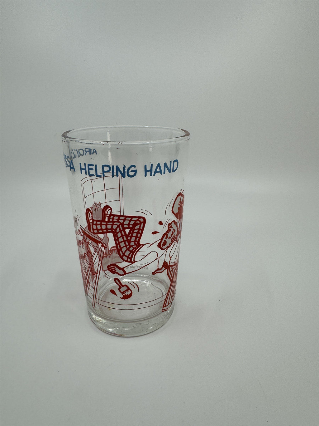 Vintage 1973 Archie Comic Jelly Glass Archie Gets a Helping Hand