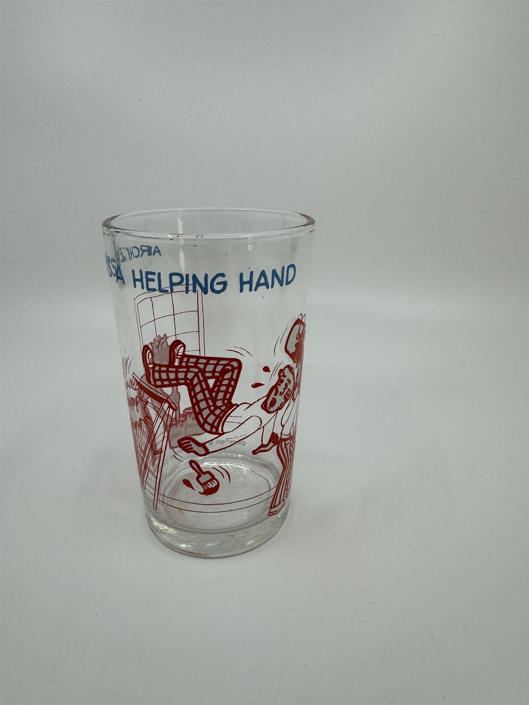 Vintage 1973 Archie Comic Jelly Glass Archie Gets a Helping Hand