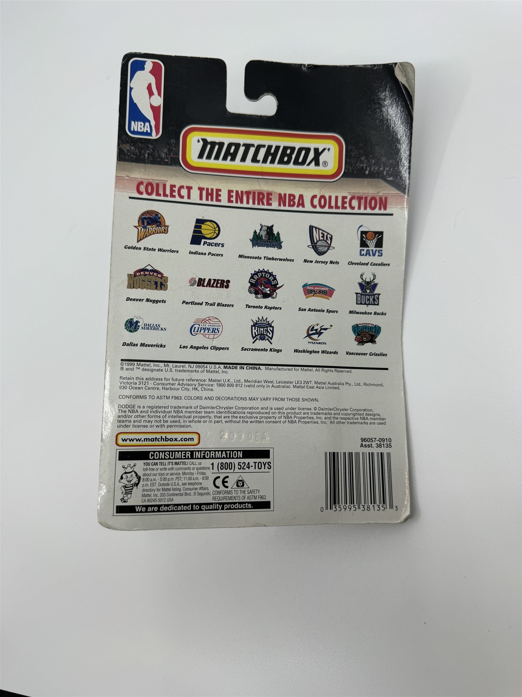 Matchbox 1999 NBA Collection Red Dodge Viper Portland Trail Blazers NIB NOS