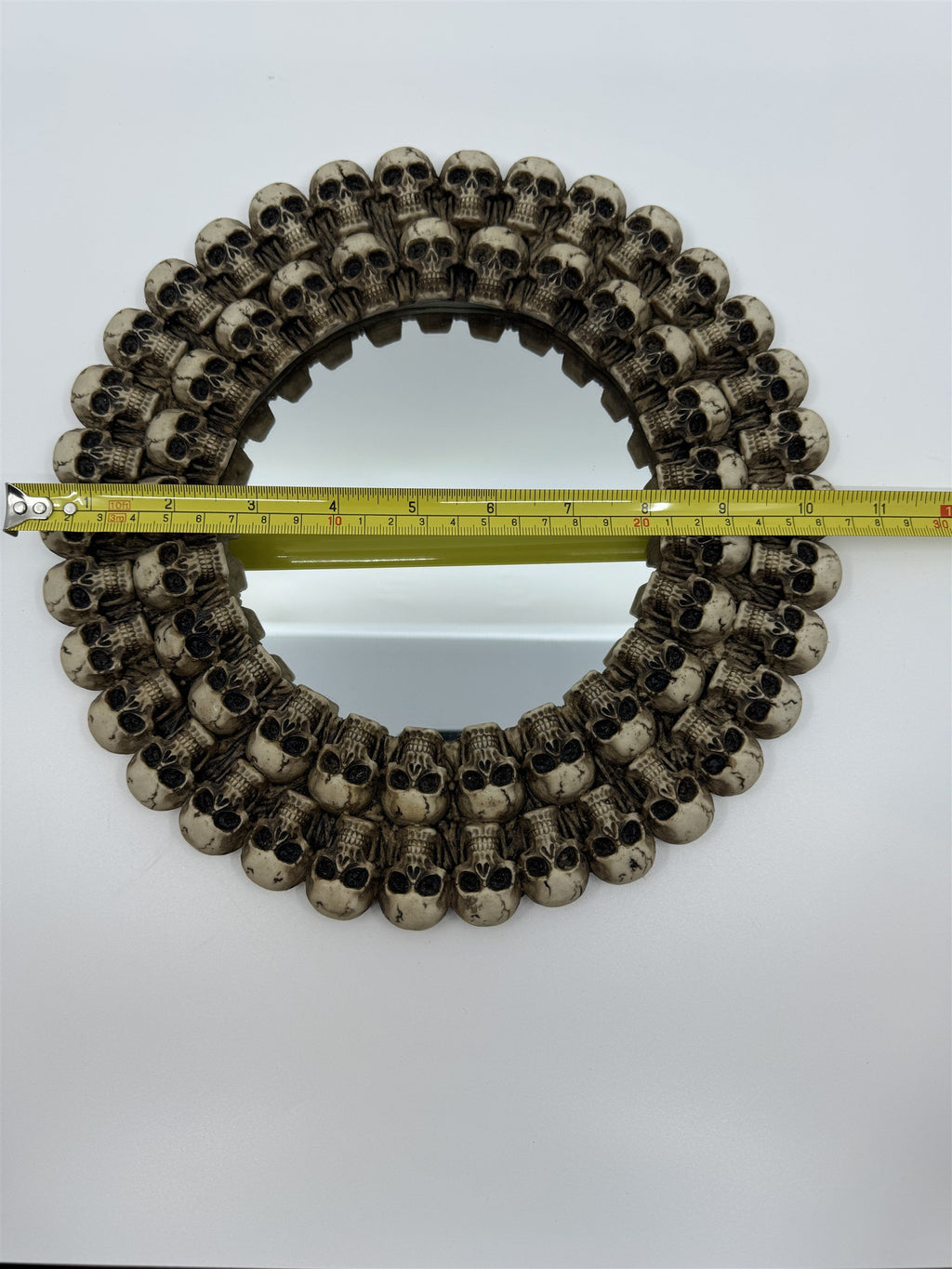 Circular Mirror /w Skull Heads Adornments All Around Zombie Corpses Death Mirror