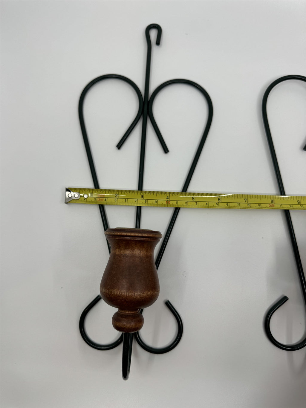 Vintage Home Interiors Heart-Shaped Candlestick Wall Sconces Wood Metal Set of 2