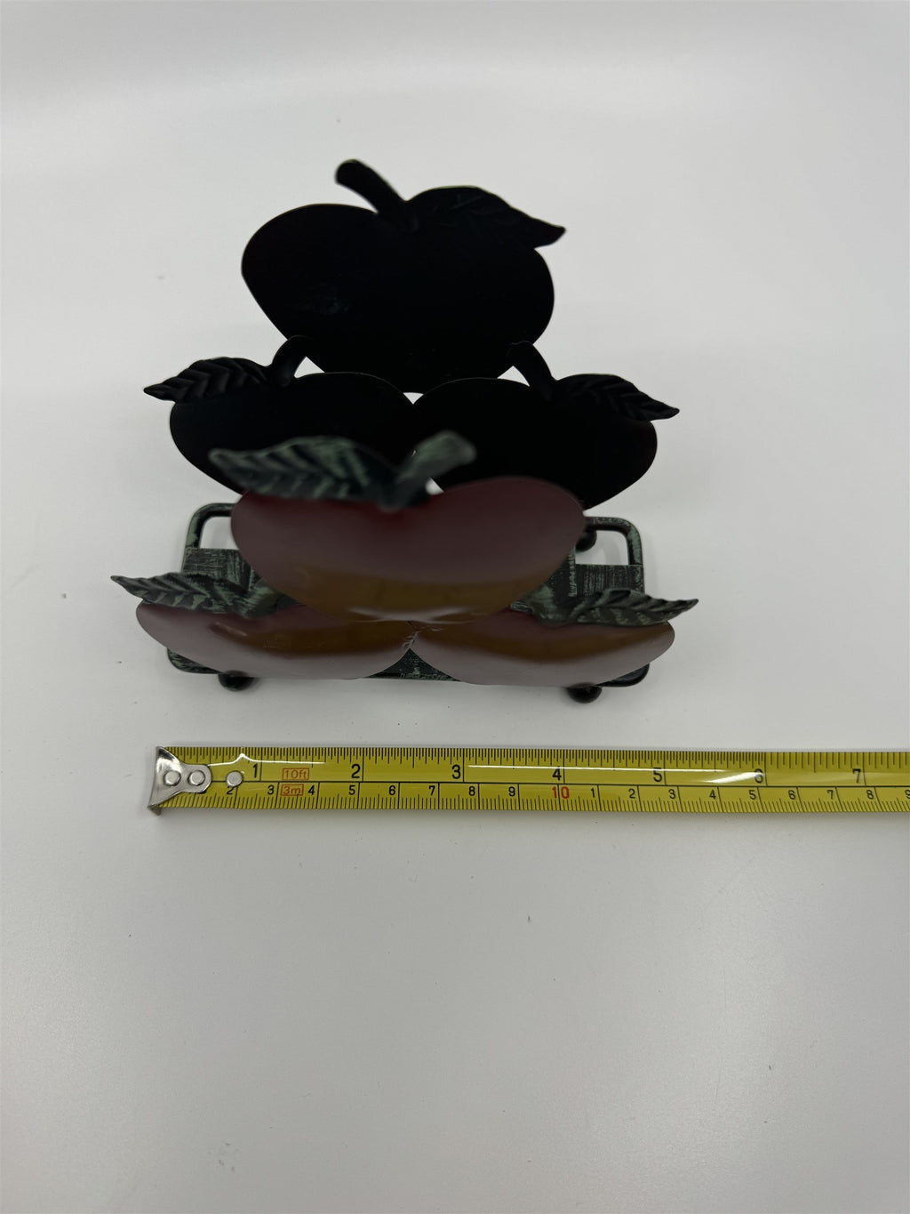 Vintage Home Interiors Apples Napkin Holder Green Metal Applesque