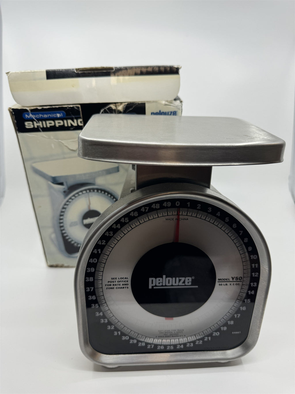 Pelouze Heavy Duty Mechanical 50lb Shipping Scale Model Y-50