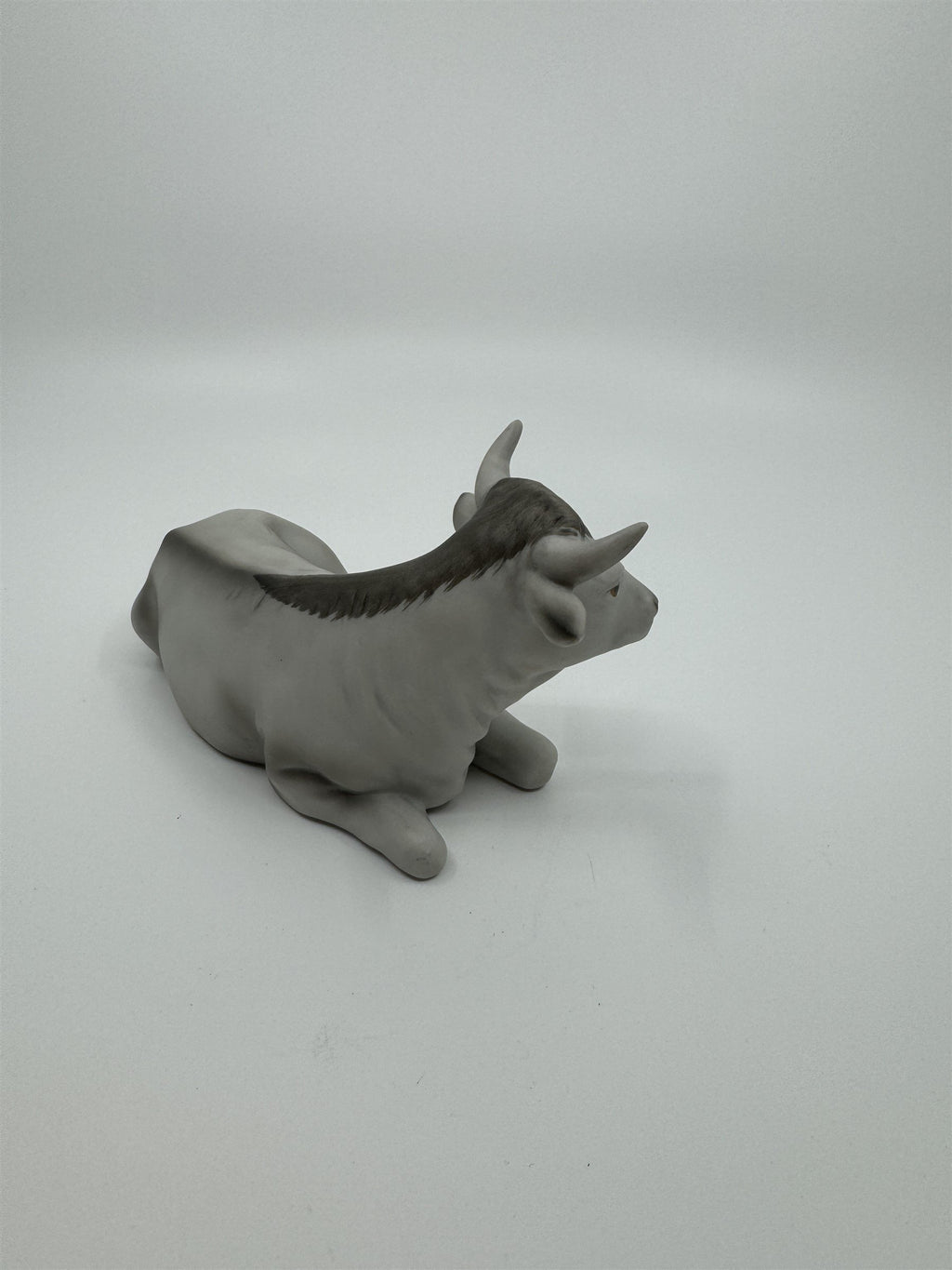 Vintage Homco 5605 Gray Cow Bull With Horns Figurine Homeco Home Interiors