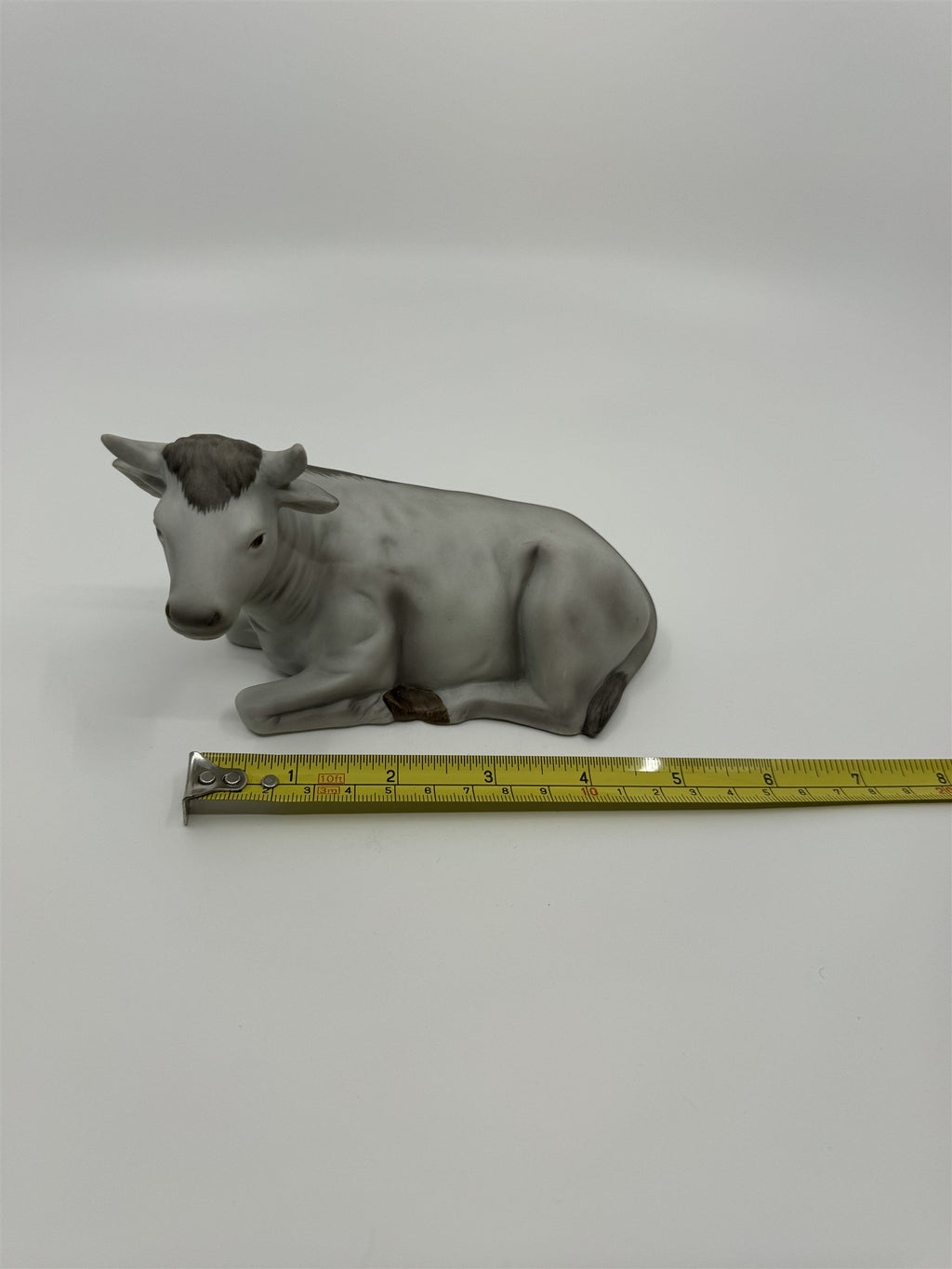 Vintage Homco 5605 Gray Cow Bull With Horns Figurine Homeco Home Interiors