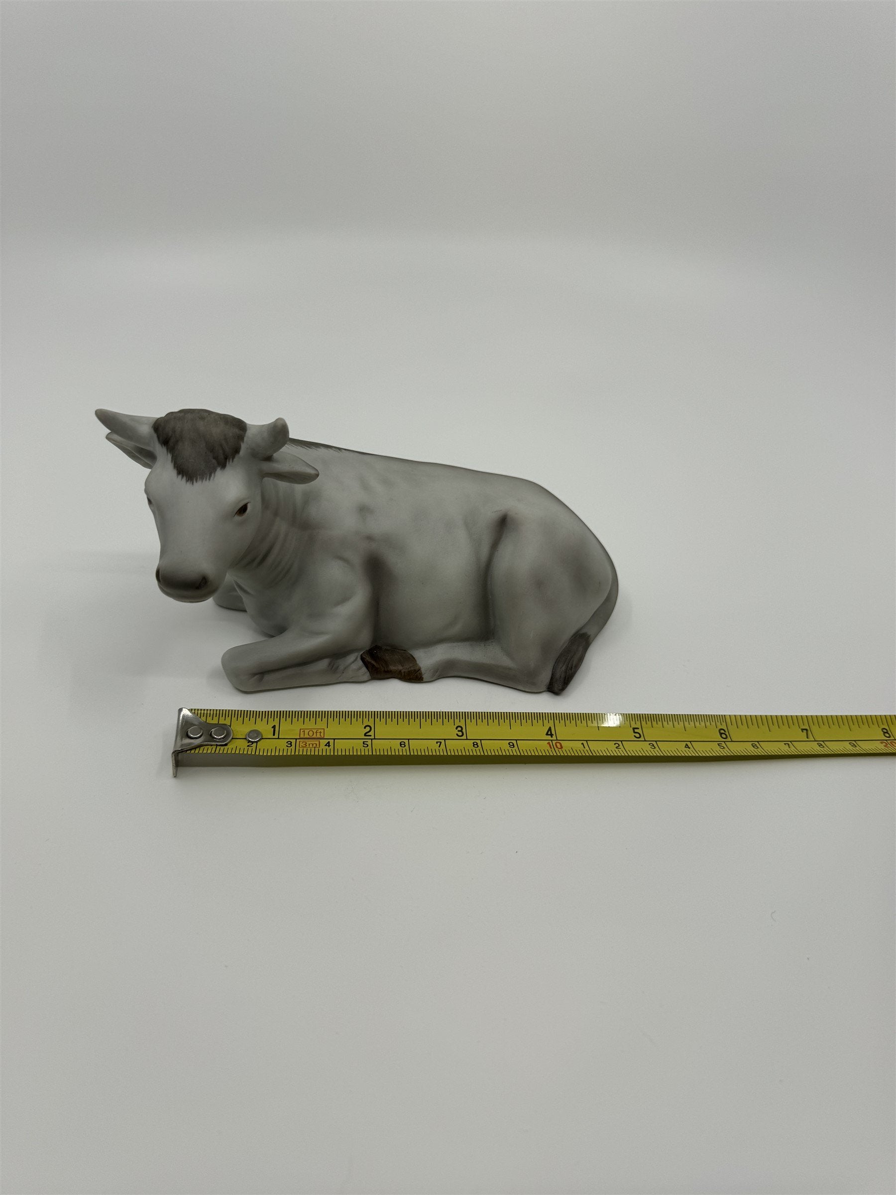Vintage Homco 5605 Gray Cow Bull With Horns Figurine Homeco Home Interiors