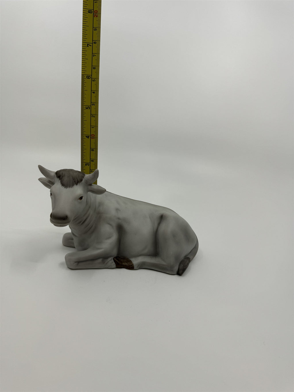 Vintage Homco 5605 Gray Cow Bull With Horns Figurine Homeco Home Interiors